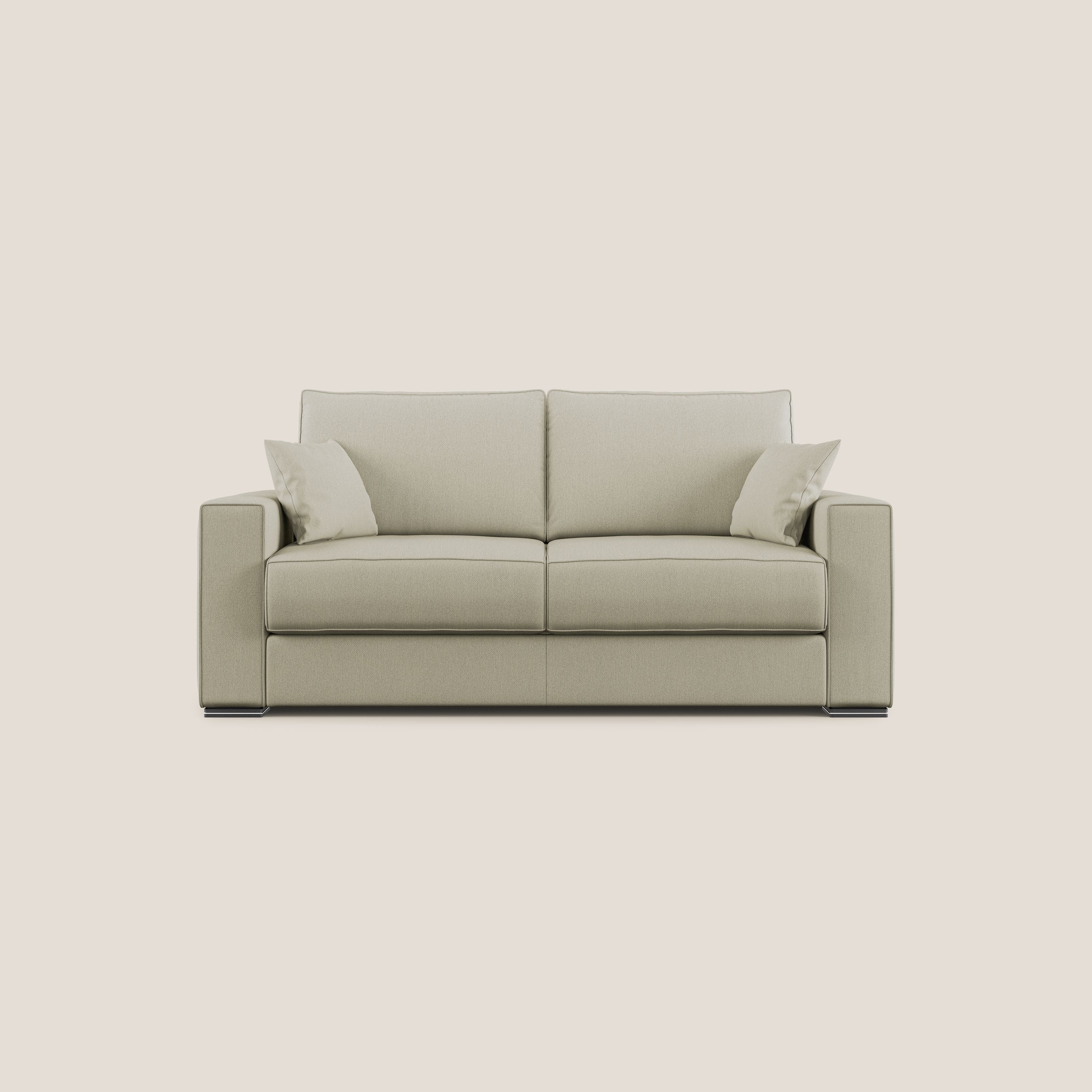 Dream Divano letto moderno dai morbidi cuscini in tessuto smacchiabile T05 panna - divitt.sbs