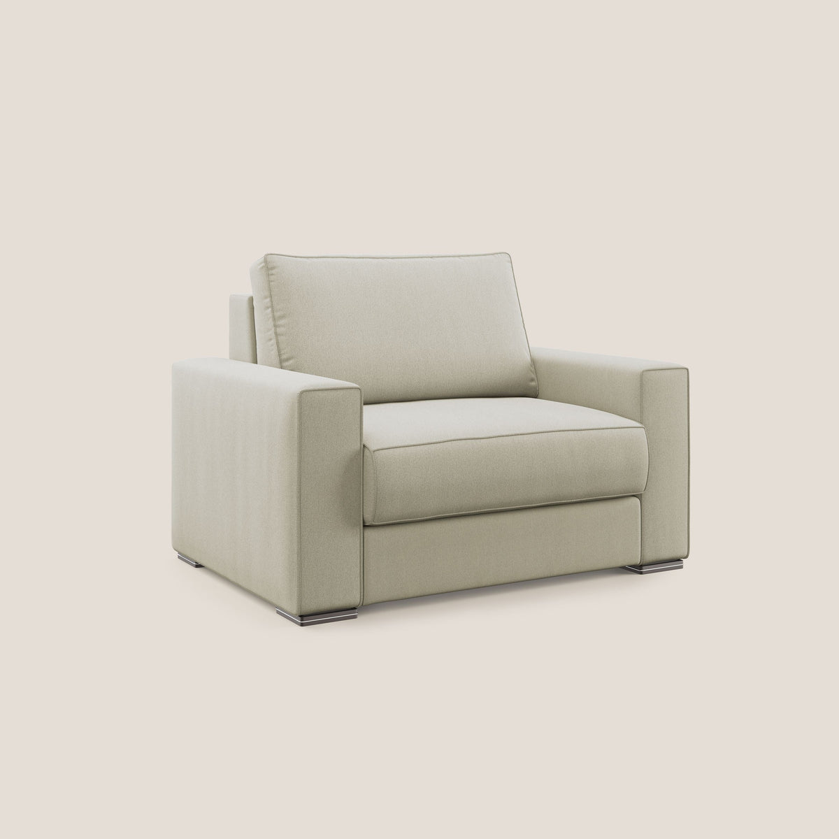 Dream poltrona letto in tessuto smacchiabile T05 panna - divitt.sbs