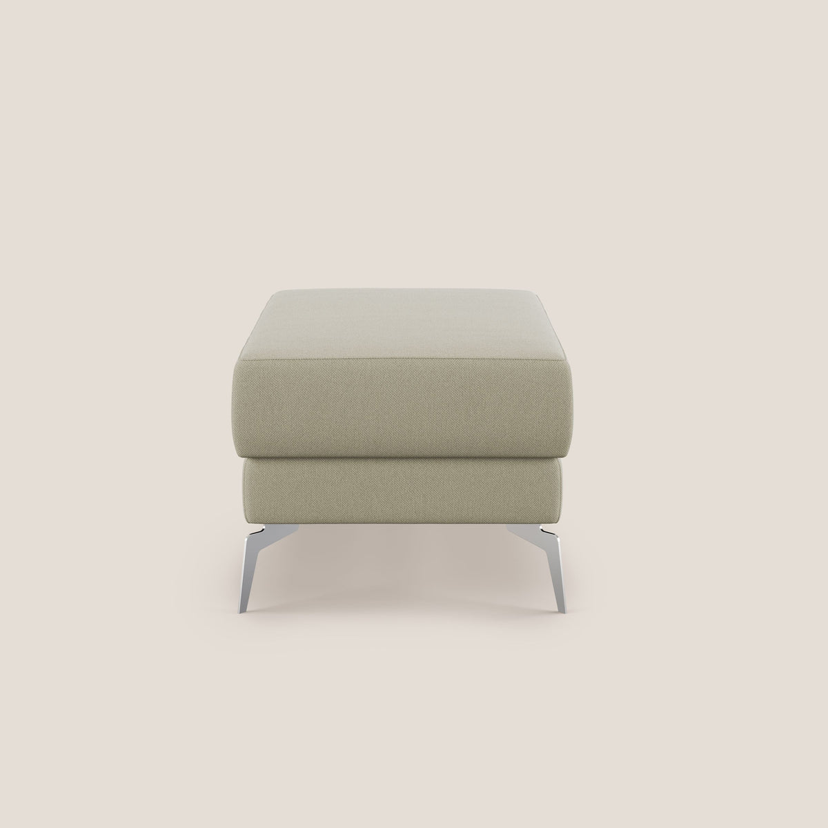 Star Pouf con piedini alti in tessuto smacchiabile T05 panna - divitt.sbs