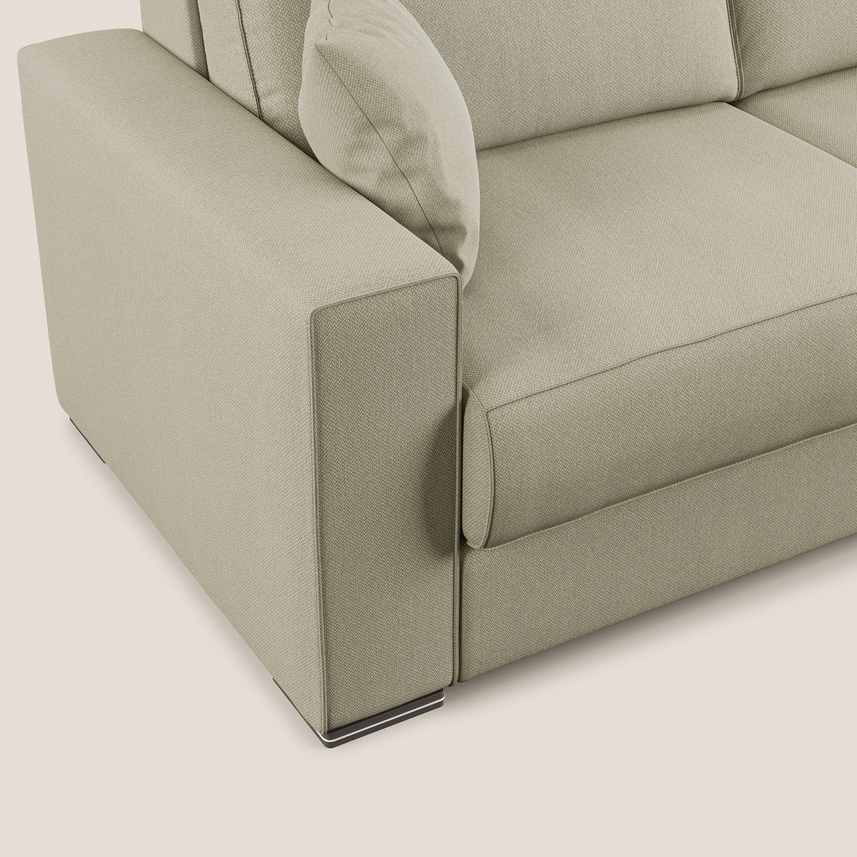 Dream Divano letto moderno dai morbidi cuscini in tessuto smacchiabile T05 panna - divitt.sbs