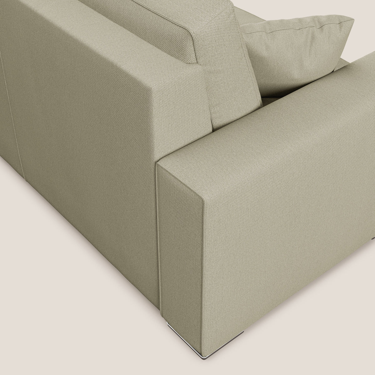 Dream Divano letto moderno dai morbidi cuscini in tessuto smacchiabile T05 panna - divitt.sbs