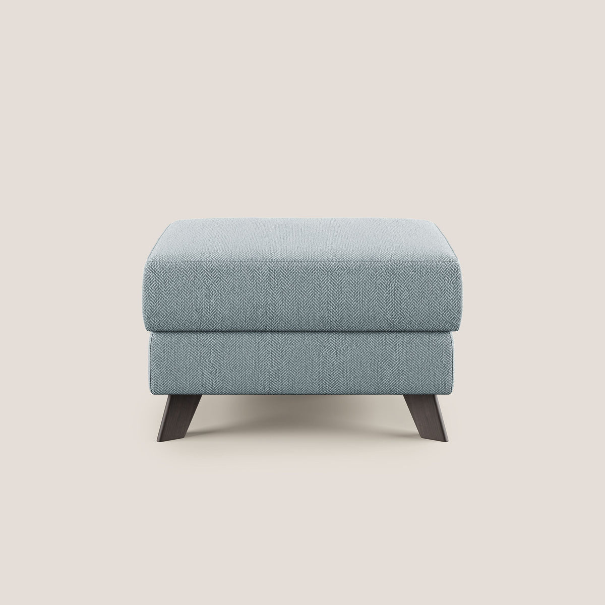 Moon Pouf contenitore e piedini alti in tessuto smacchiabile con acqua T05 carta da zucchero - divitt.sbs