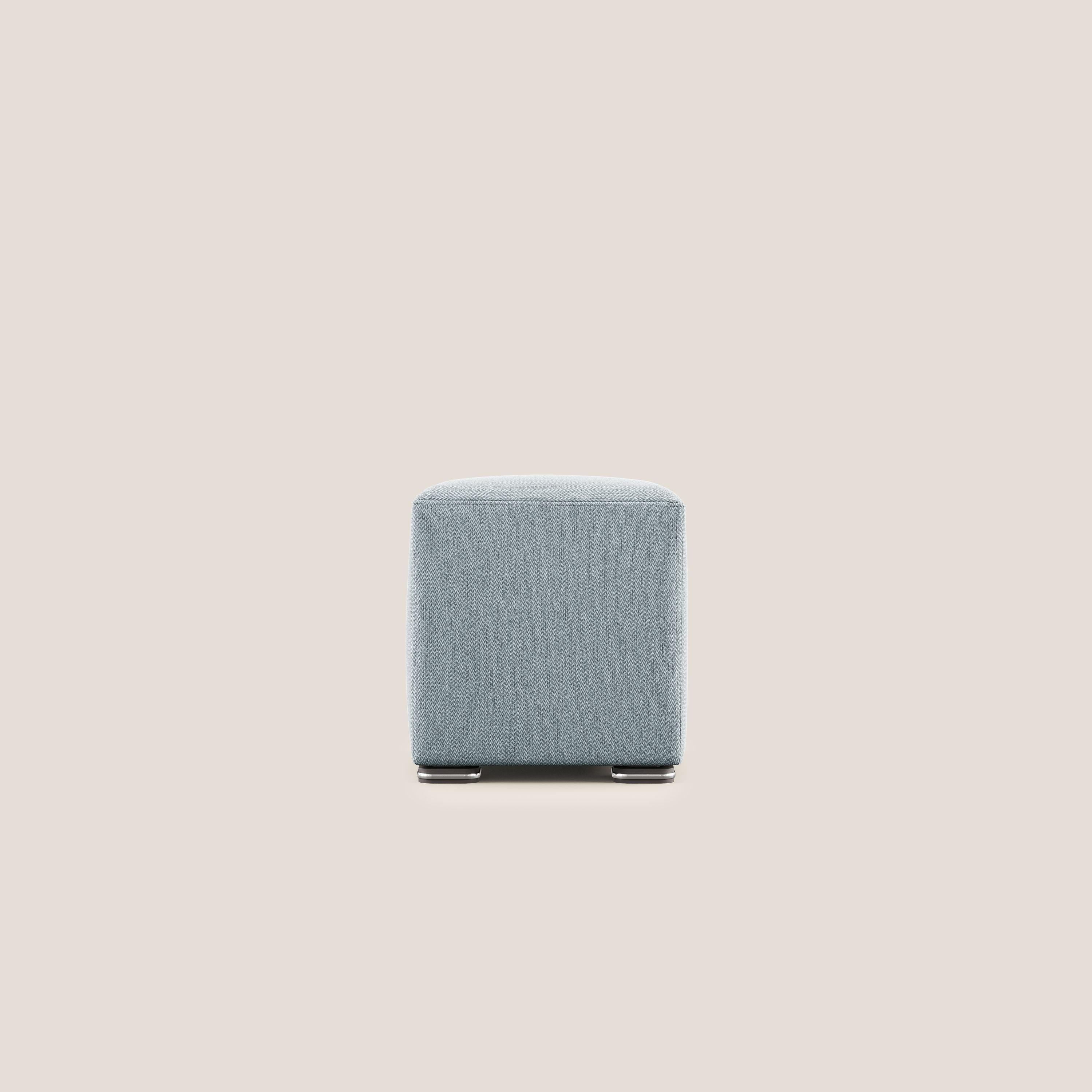 Cube pouf in tessuto morbido smacchiabile T05 carta da zucchero - divitt.sbs