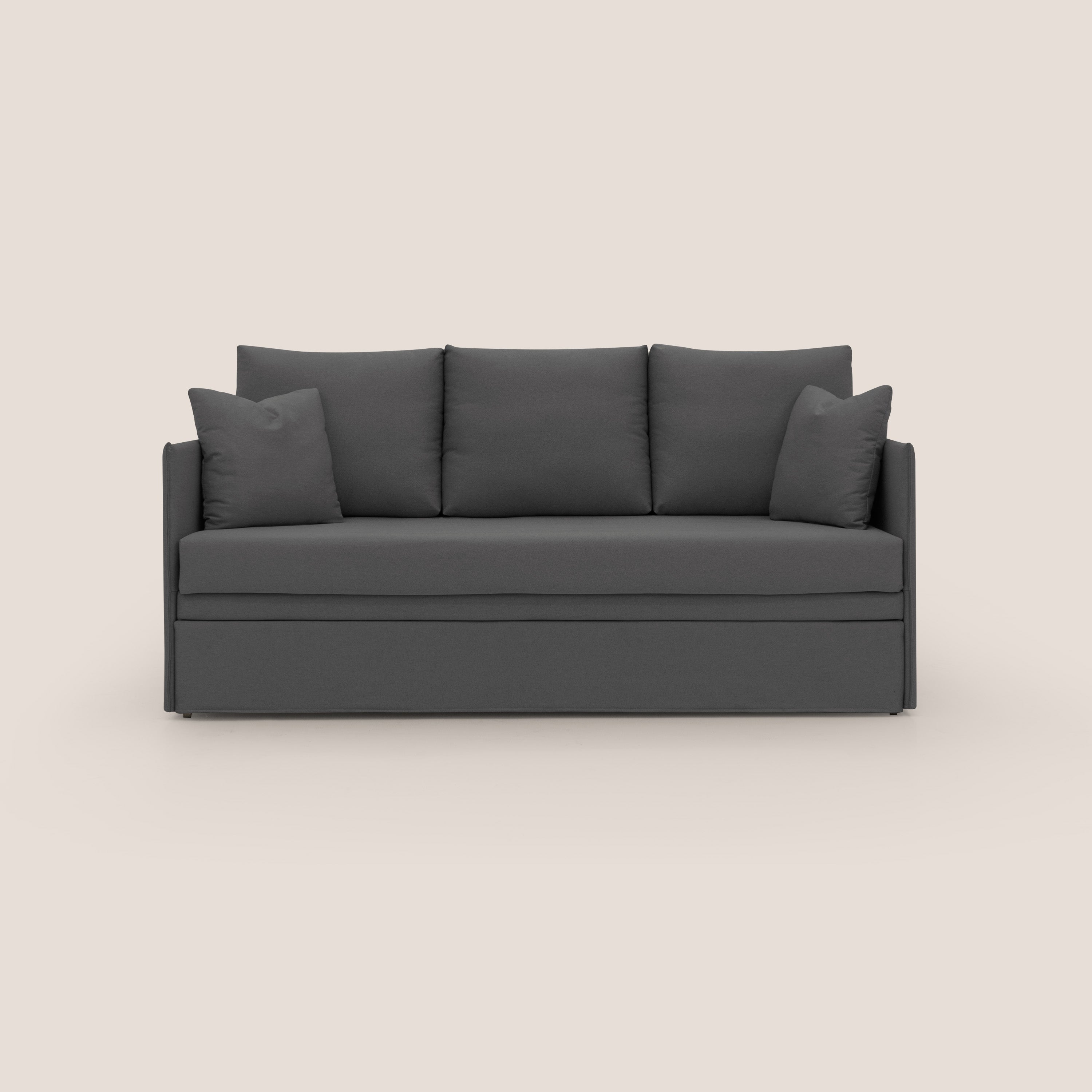 Brera Divano duplex con doppio letto in tessuto simil cotone impermeabile T13 antracite - divitt.sbs