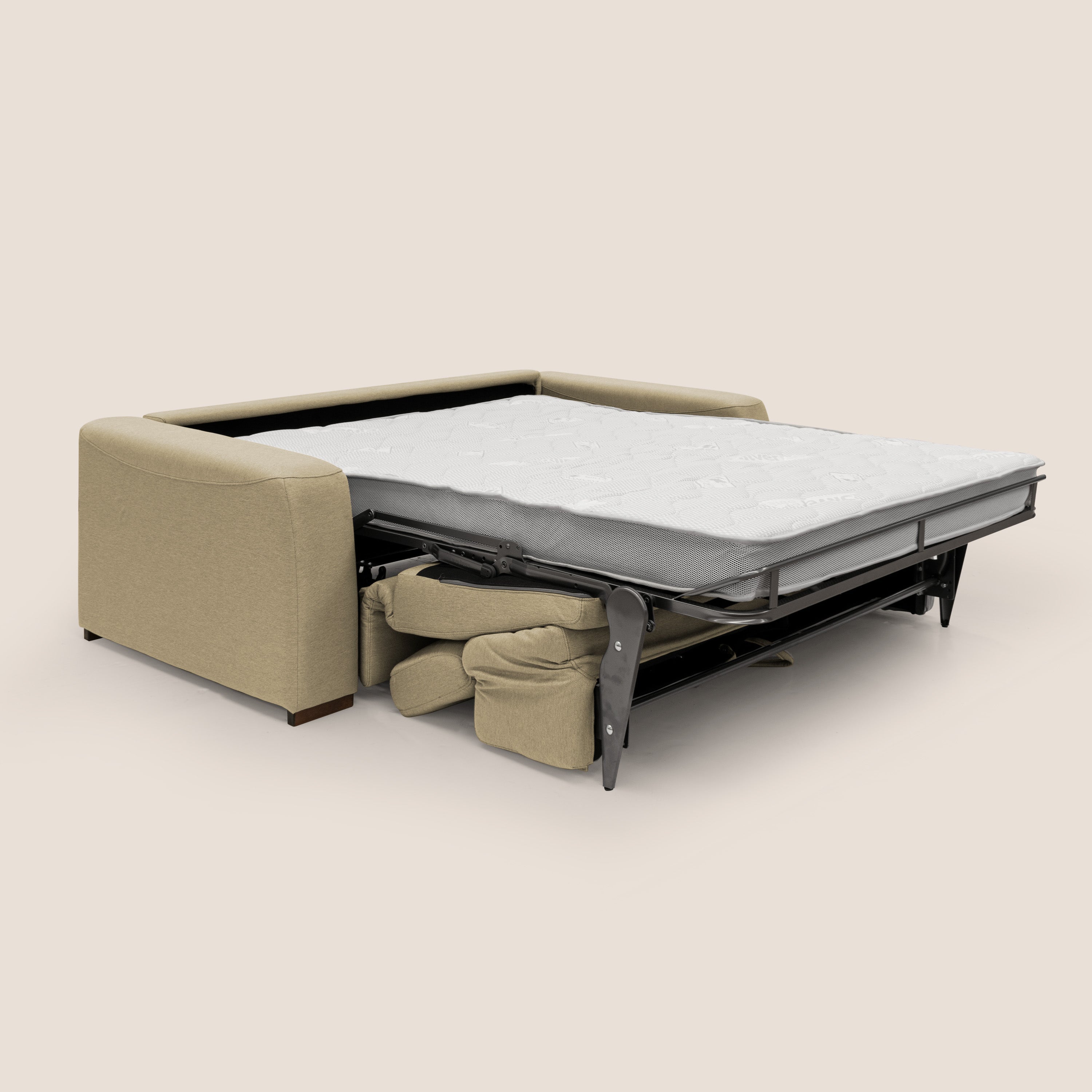 Poseidon divano letto + relax elettrico in tessuto smacchiabile impermeabile T05 cammello - divitt.sbs