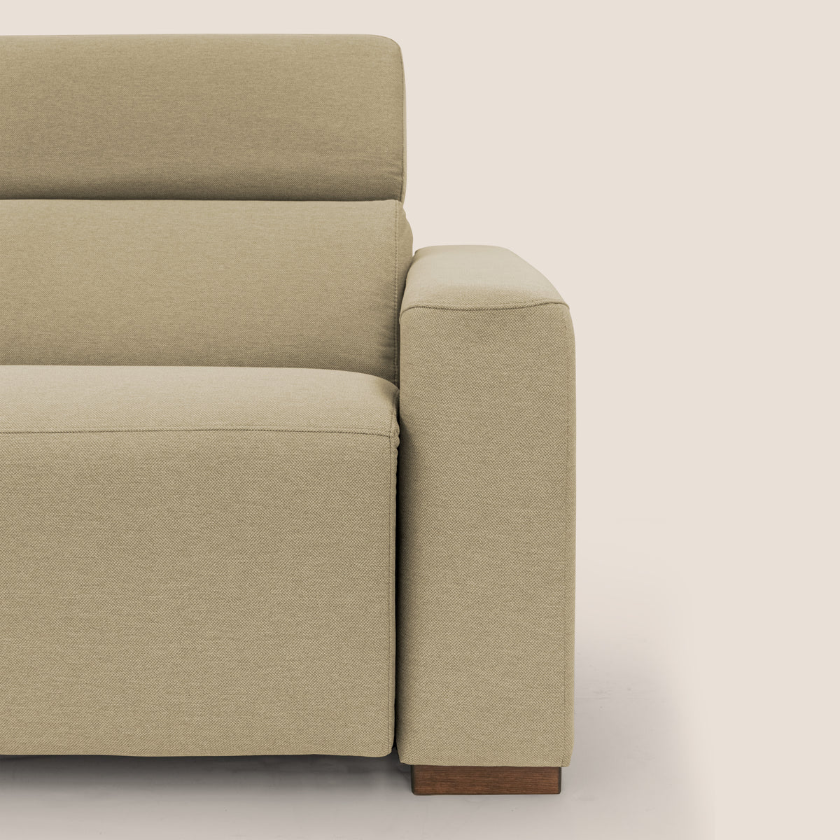 Poseidon divano letto + relax elettrico in tessuto smacchiabile impermeabile T05 cammello - divitt.sbs
