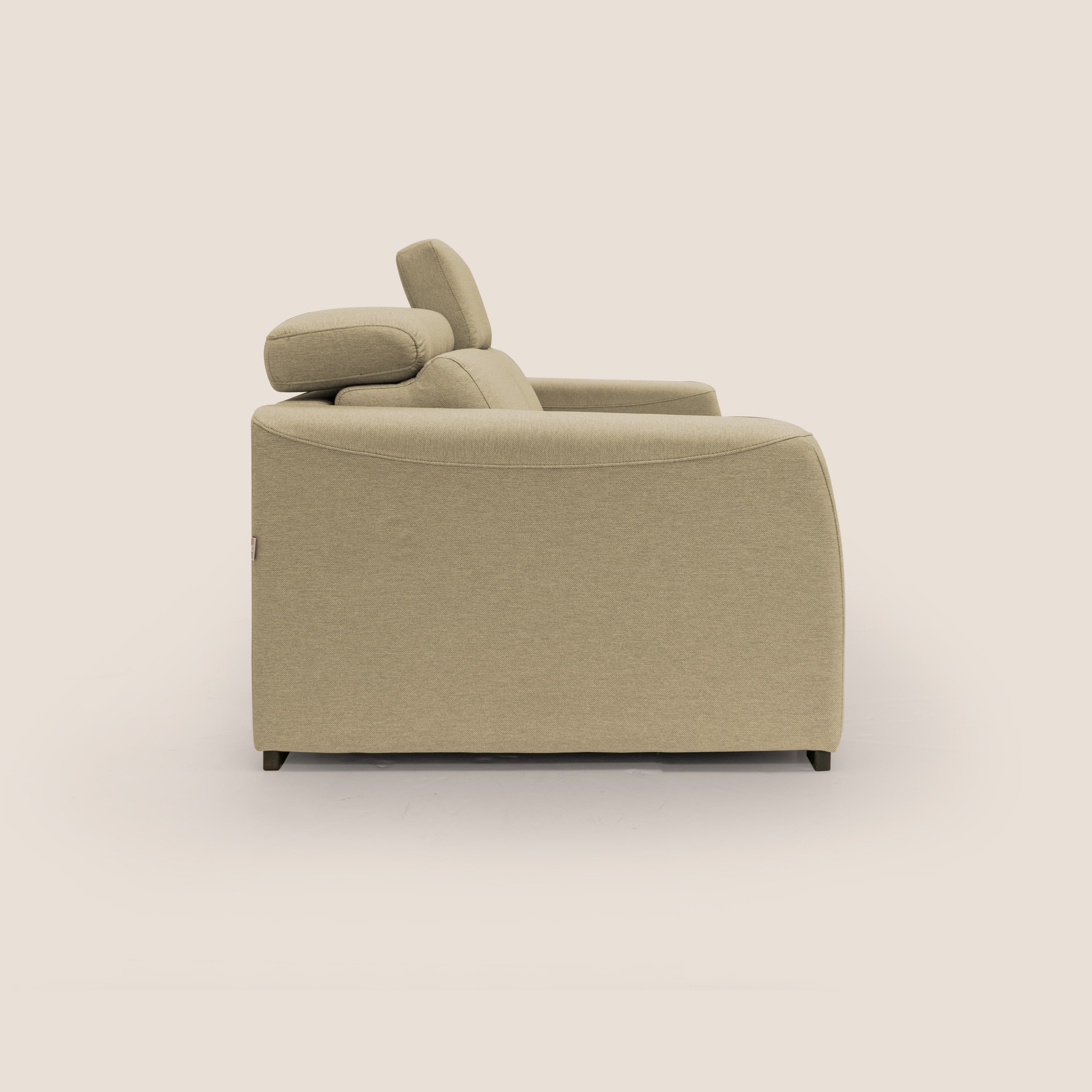 Poseidon divano letto + relax elettrico in tessuto smacchiabile impermeabile T05 cammello - divitt.sbs