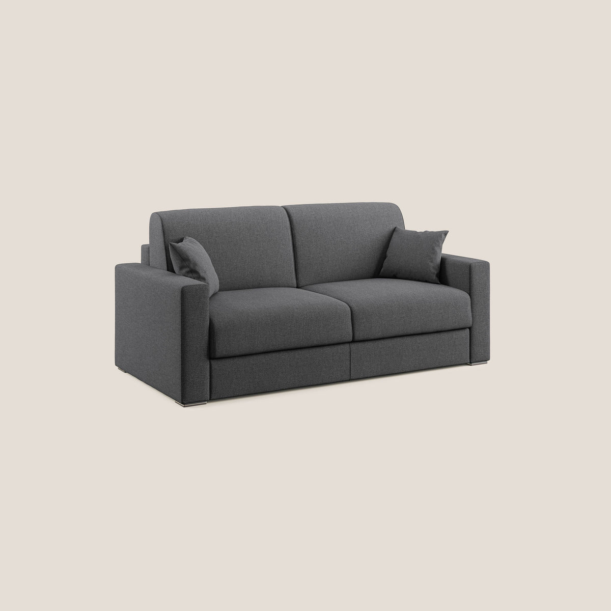 Best Divano letto matrimoniale in tessuto smacchiabile QuickClean T08 antracite - divitt.sbs