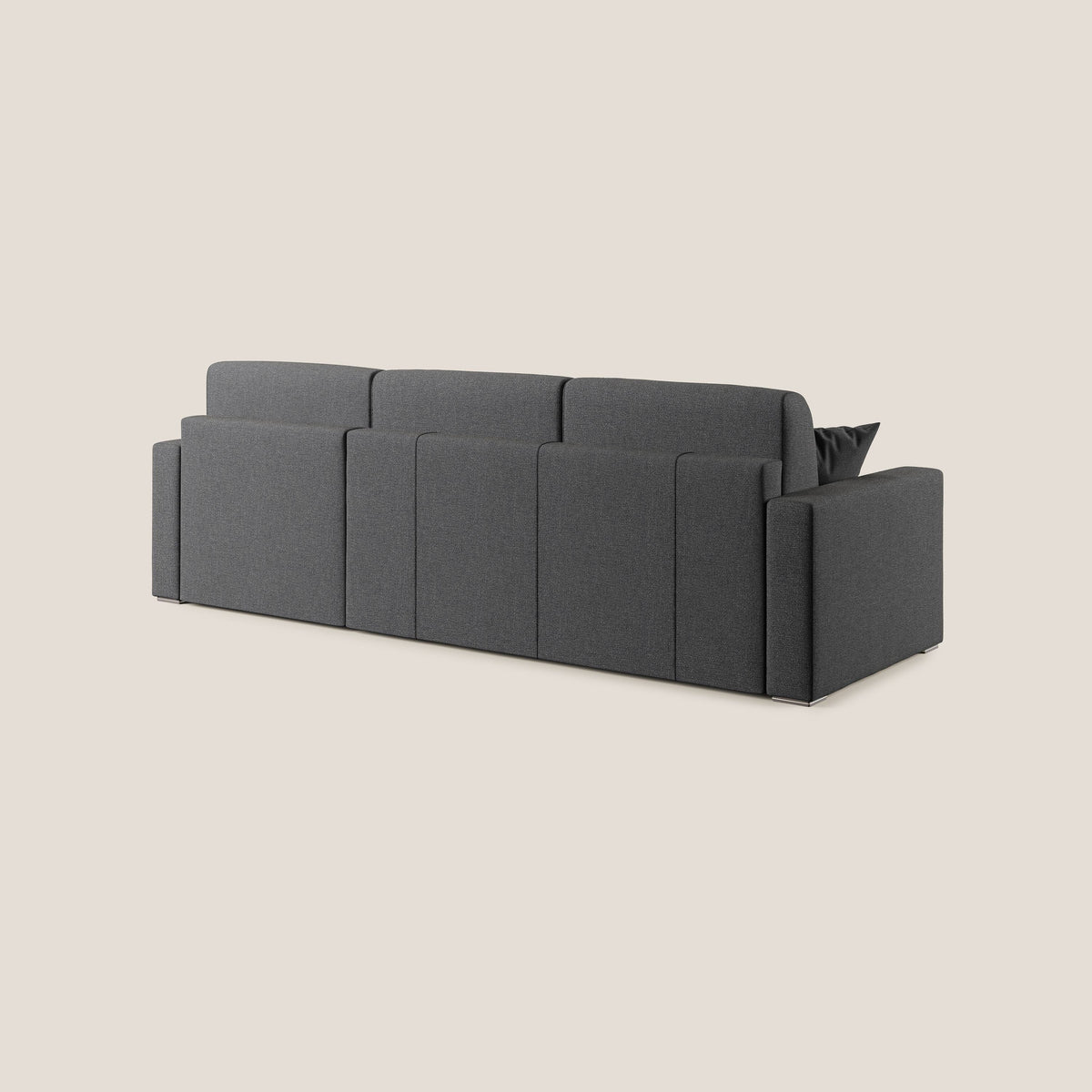 Best Divano letto angolare con penisola in tessuto smacchiabile QuickClean T08 antracite - divitt.sbs