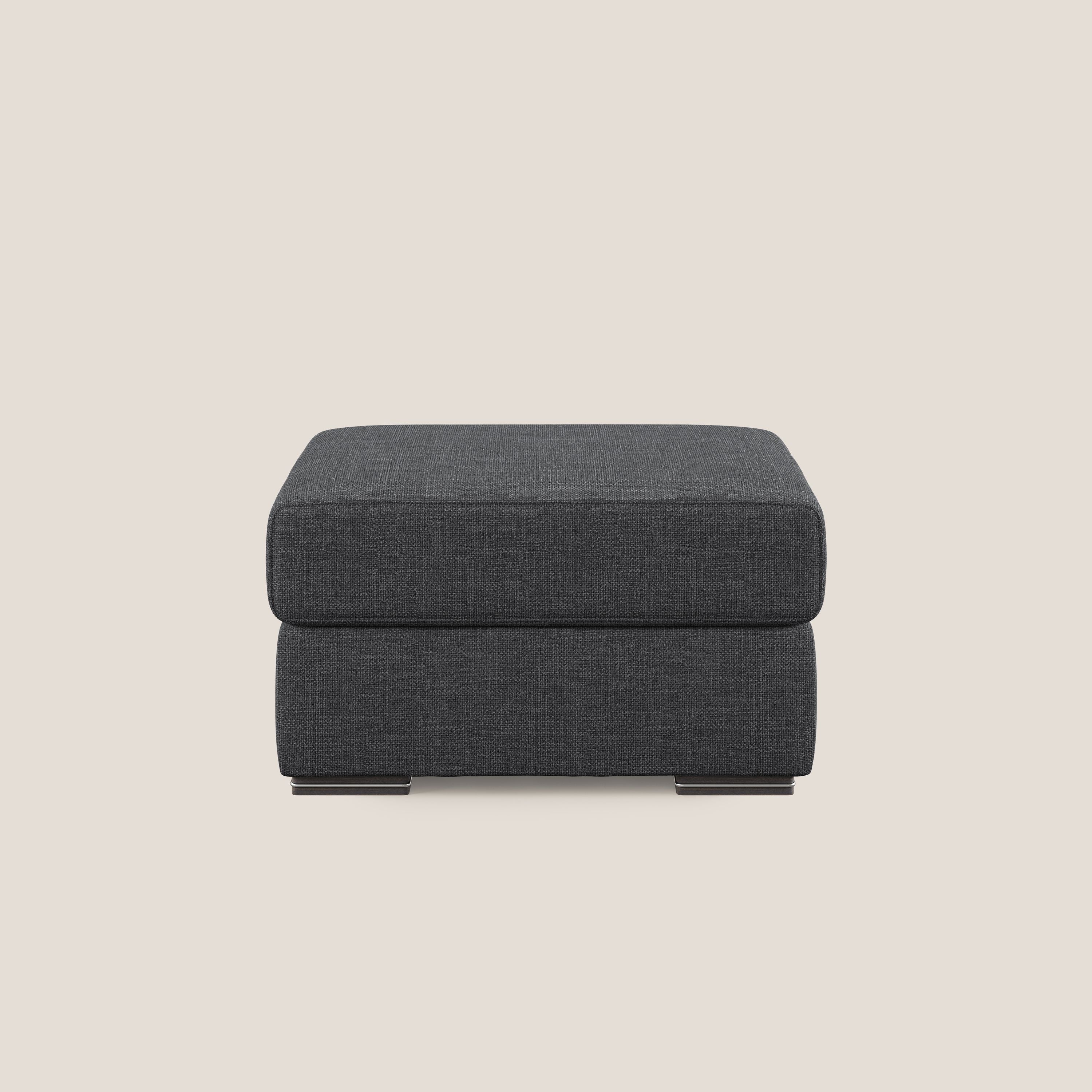 Sun pouf apribile contenitore in tessuto impermeabile morbido intreccio T06 antracite - divitt.sbs