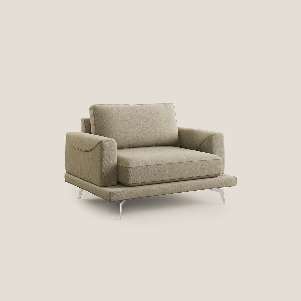 Dorian poltrona moderna in tessuto smacchiabile T05 cammello - divitt.sbs