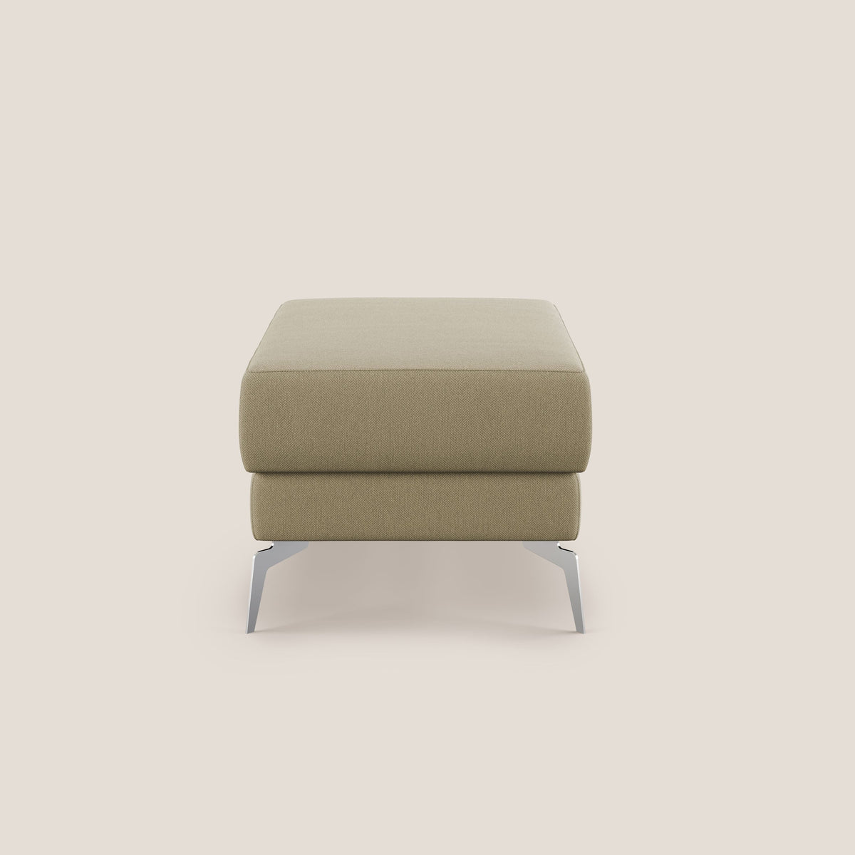 Star Pouf con piedini alti in tessuto smacchiabile T05 cammello - divitt.sbs
