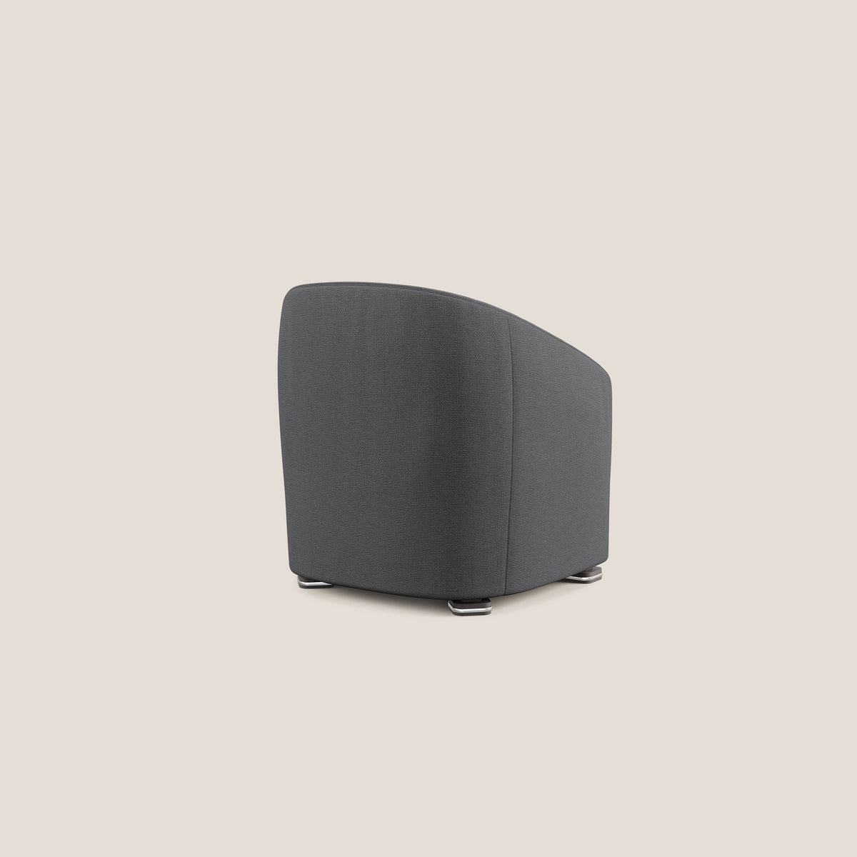 Cloe Poltroncina in tessuto smacchiabile con acqua QuickClean T08 antracite - divitt.sbs