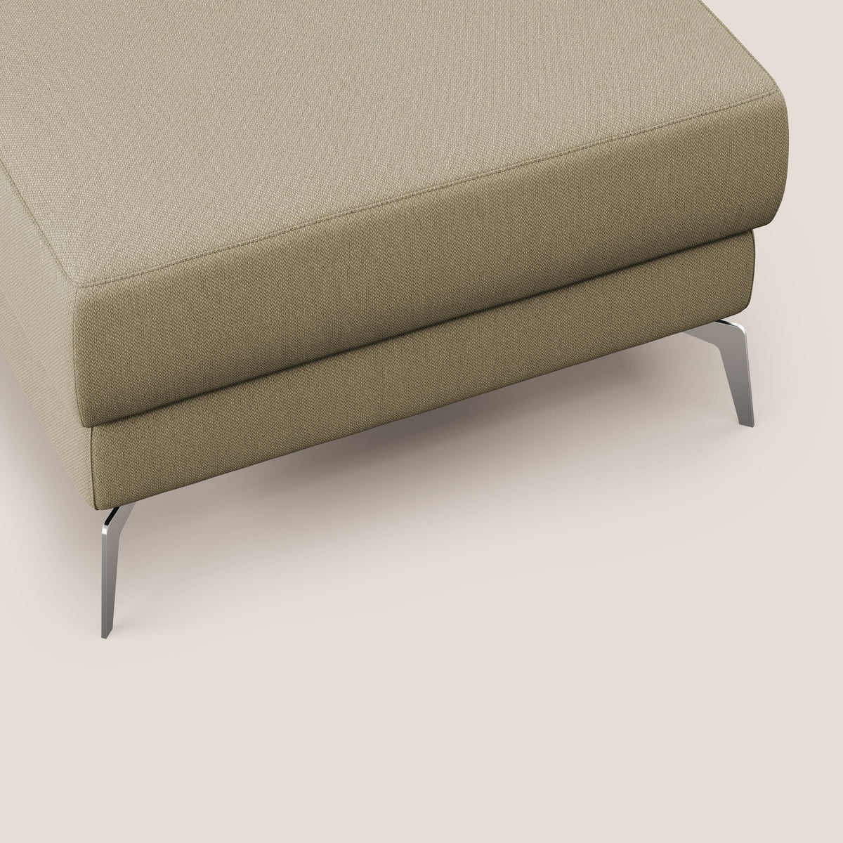 Star Pouf con piedini alti in tessuto smacchiabile T05 cammello - divitt.sbs