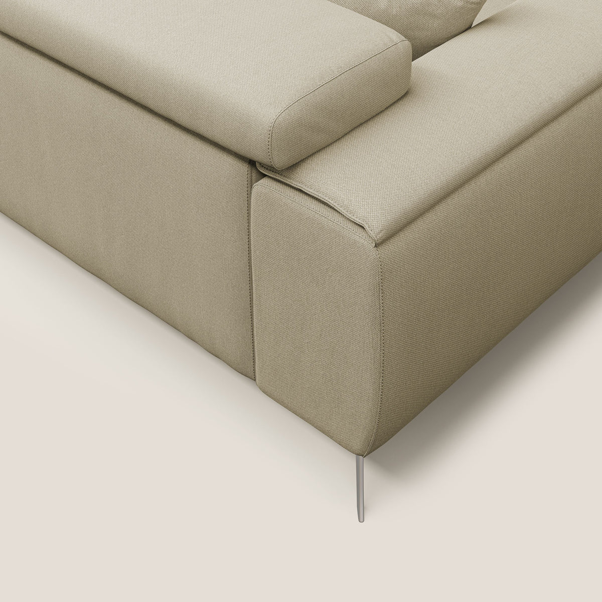 Fusion divano con sedute allungabili in tessuto smacchiabile T05 cammello - divitt.sbs