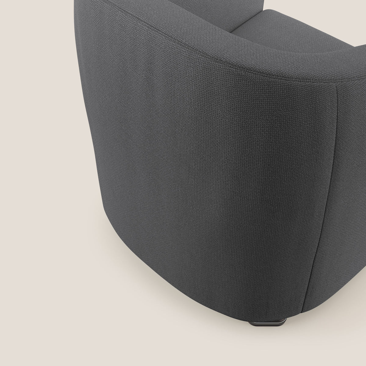 Cloe Poltroncina in tessuto smacchiabile con acqua QuickClean T08 antracite - divitt.sbs