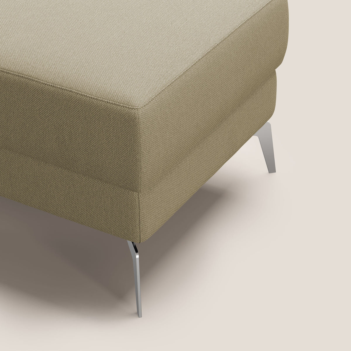 Star Pouf con piedini alti in tessuto smacchiabile T05 cammello - divitt.sbs