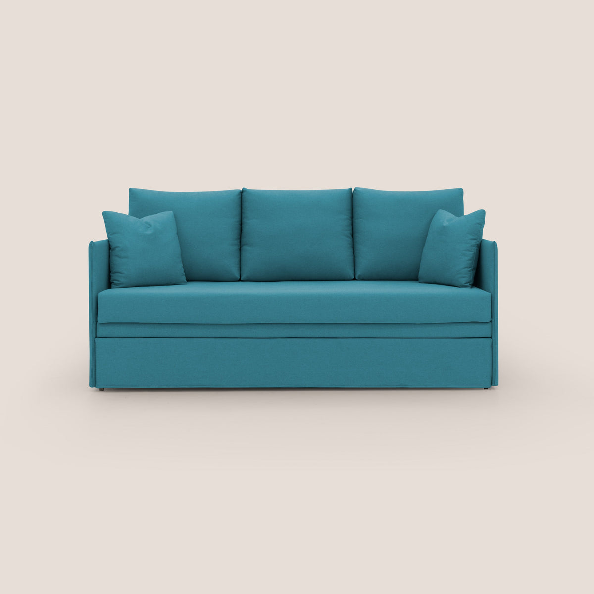 Brera Divano duplex con doppio letto in tessuto simil cotone impermeabile T13 azzurro - divitt.sbs
