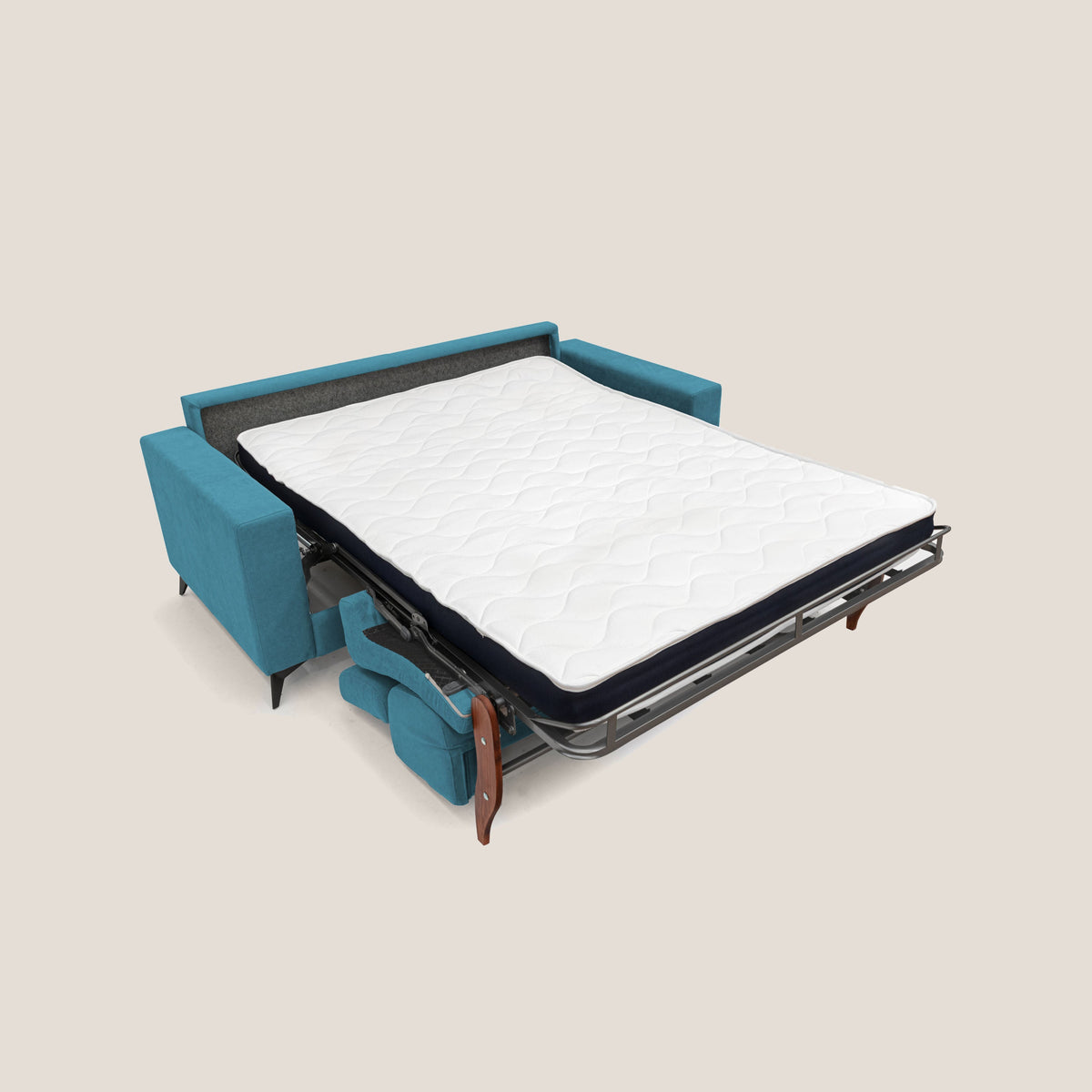 Pegaso divano letto con poggiatesta reclinabili e rivestimento T02 azzurro - divitt.sbs