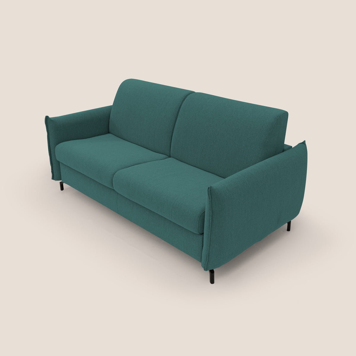 Scarlet divano letto in tessuto misto cotone impermeabile T19 petrolio - divitt.sbs