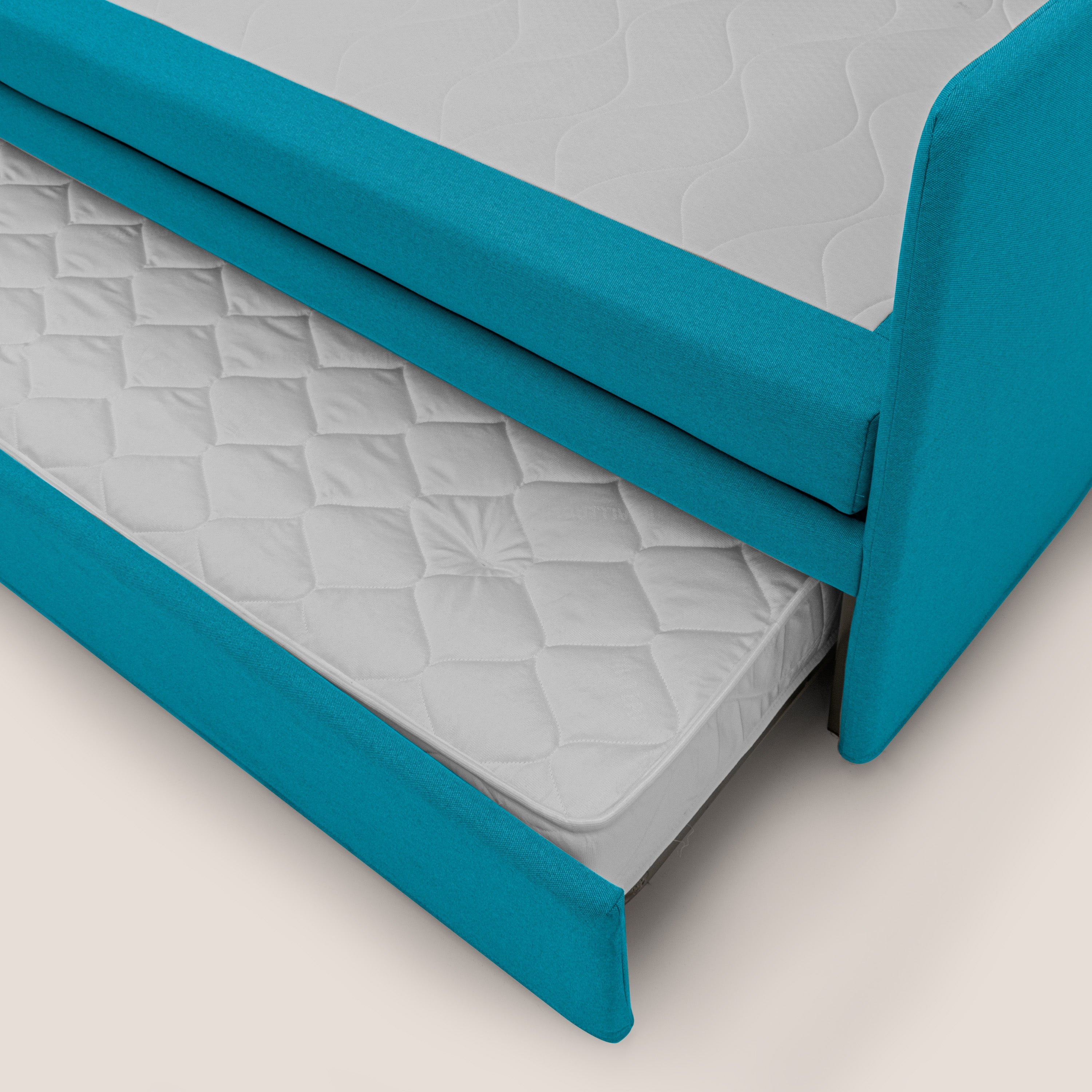 Brera Divano duplex con doppio letto in tessuto simil cotone impermeabile T13 azzurro - divitt.sbs