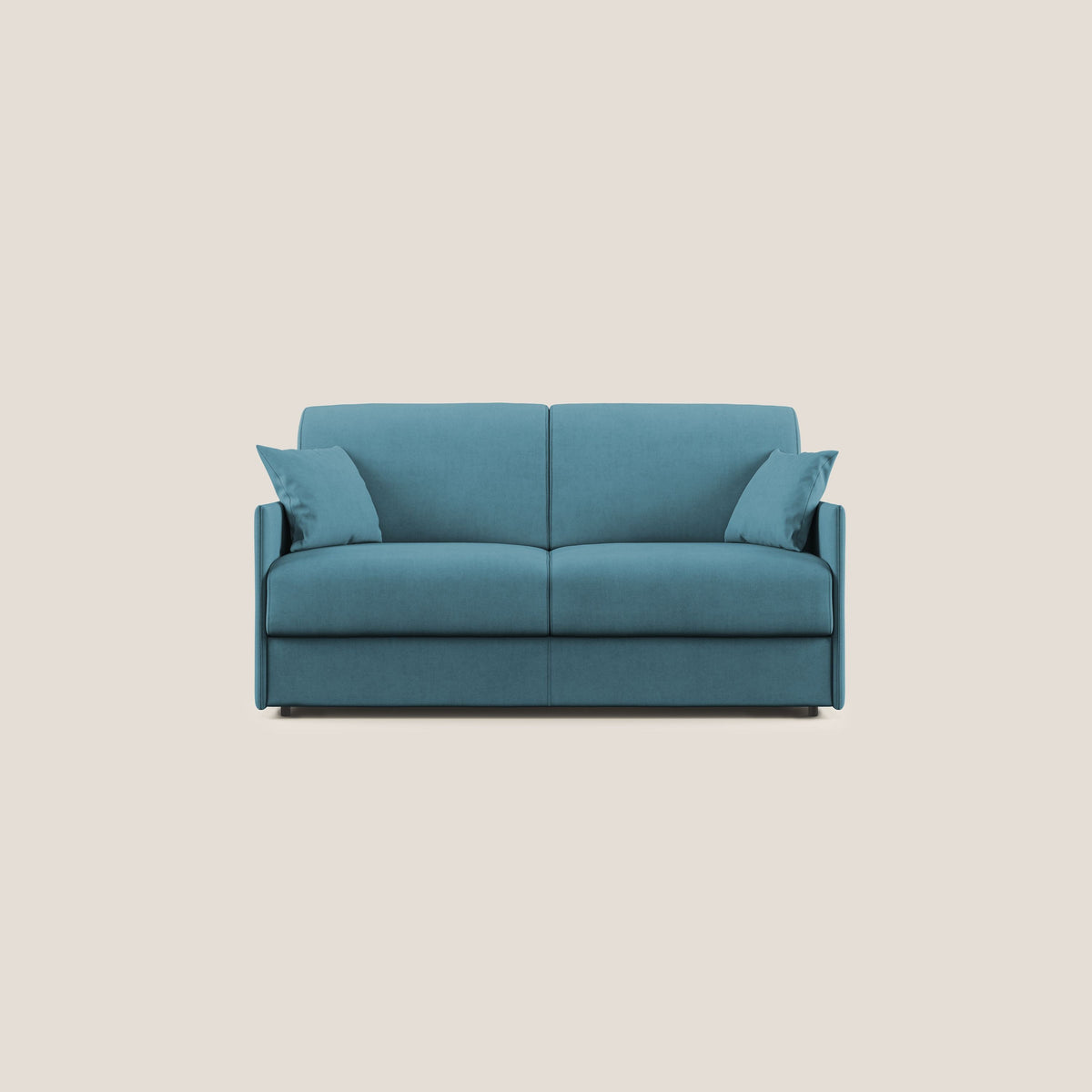 Evans Divano letto in morbido tessuto impermeabile T02 azzurro - divitt.sbs