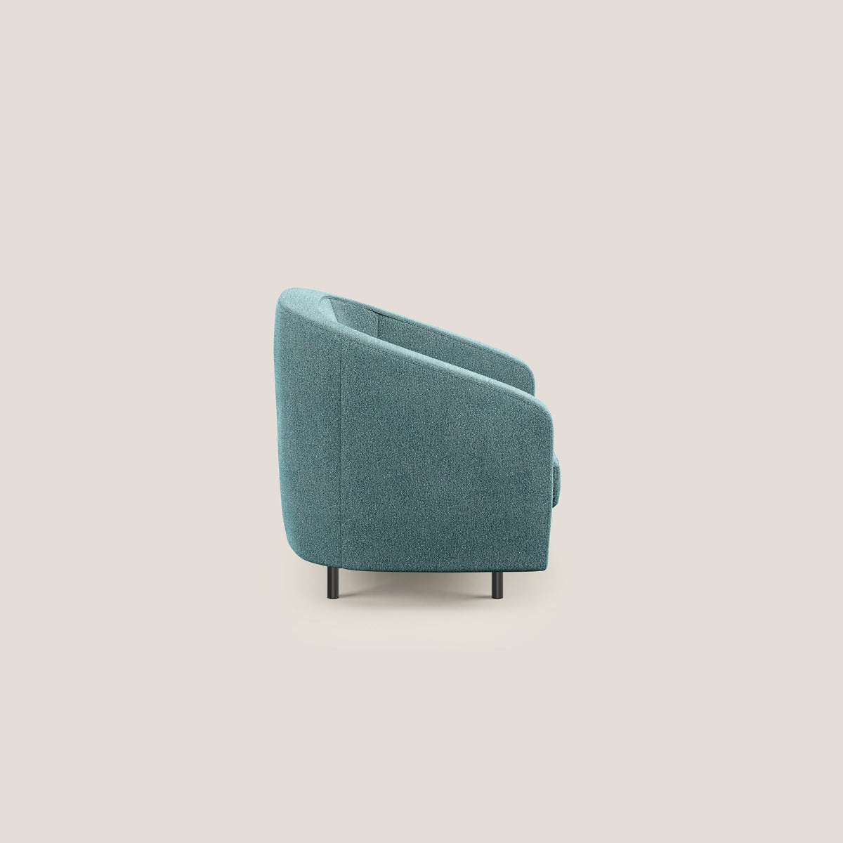 Pandora Poltroncina in morbido tessuto bouclé impermeabile T07 azzurro - divitt.sbs