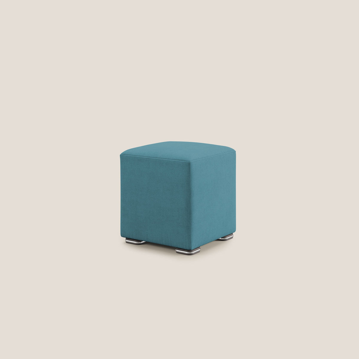 Cube pouf in tessuto morbido impermeabile T02 azzurro - divitt.sbs