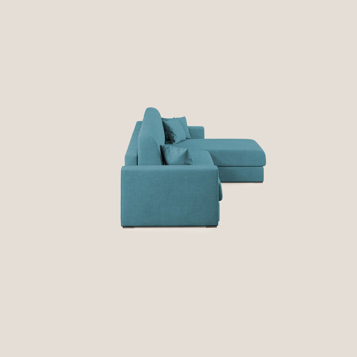 Best Divano letto angolare in tessuto impermeabile T02 azzurro - divitt.sbs