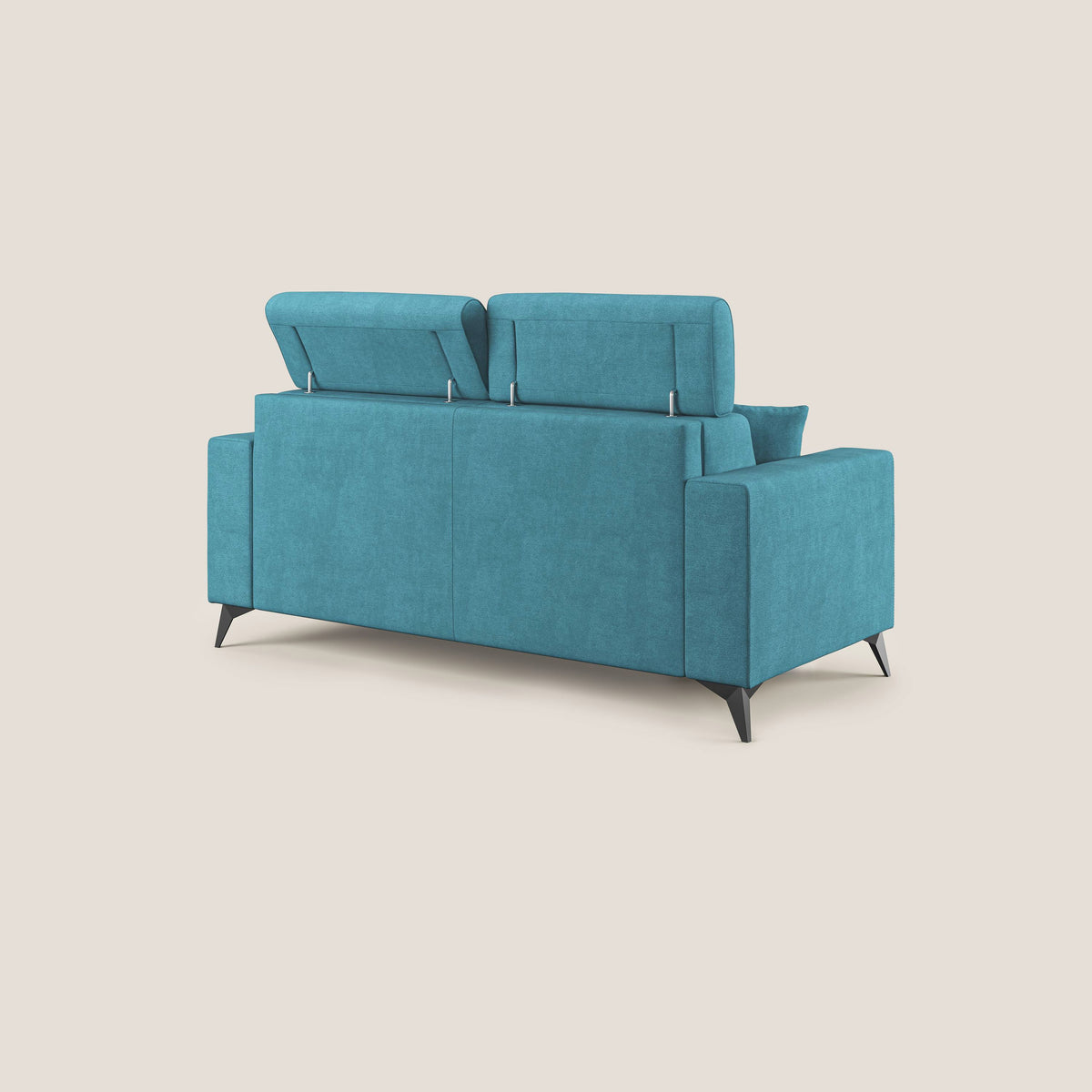 Pegaso divano letto con poggiatesta reclinabili e rivestimento T02 azzurro - divitt.sbs