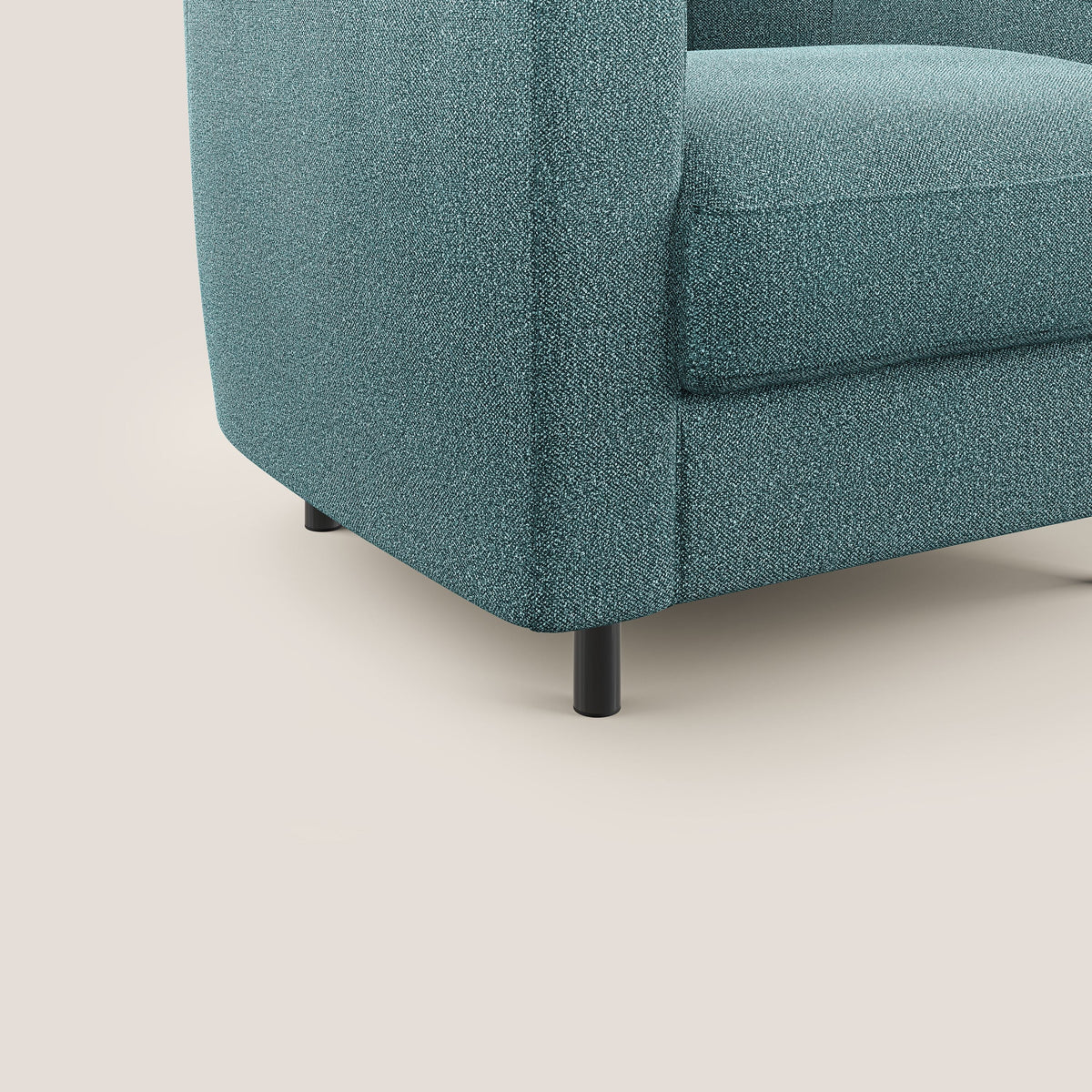 Pandora Poltroncina in morbido tessuto bouclé impermeabile T07 azzurro - divitt.sbs