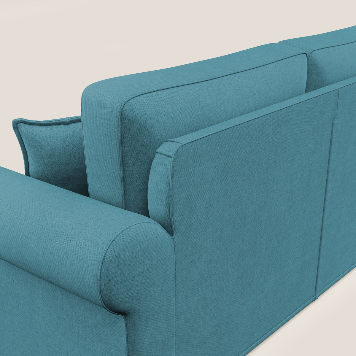 Lady divano classico in piuma d'oca realizzato con tessuto impermeabile T02 azzurro - divitt.sbs