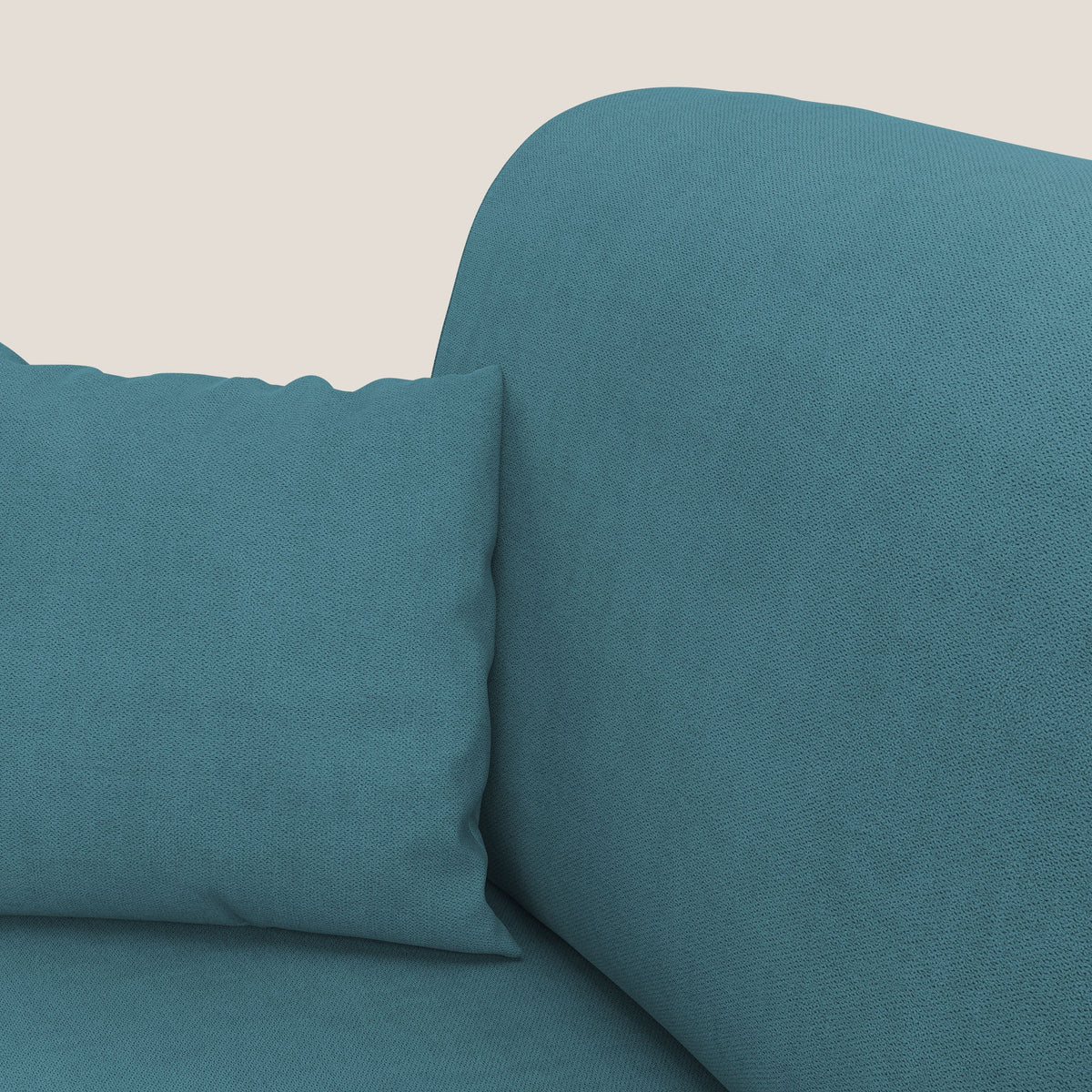 Kafka divano letto angolare in morbido tessuto impermeabile T02 azzurro - divitt.sbs