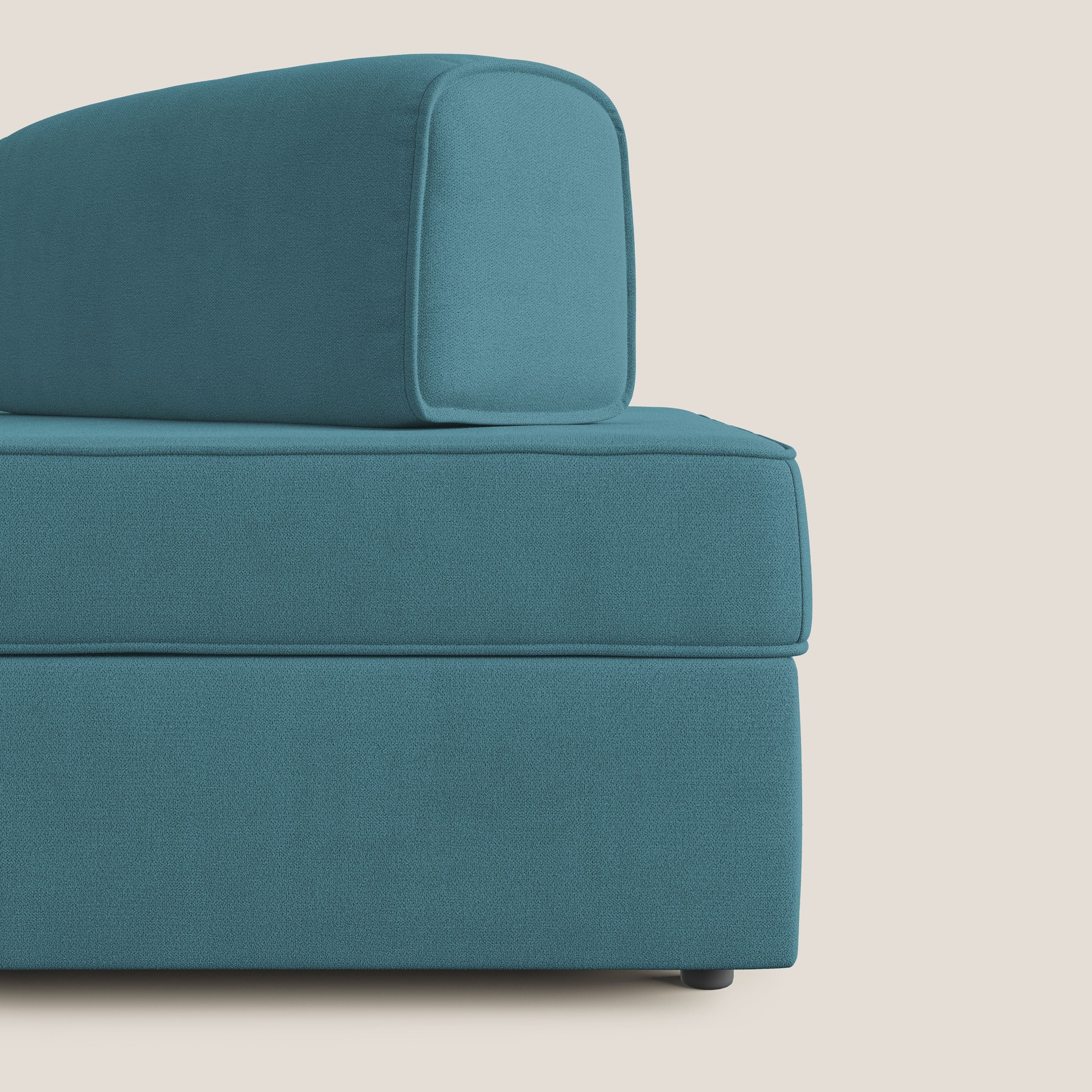 Liberty divano con pouf estraibile e schienali movibili in tessuto morbido impermeabile T02 azzurro - divitt.sbs