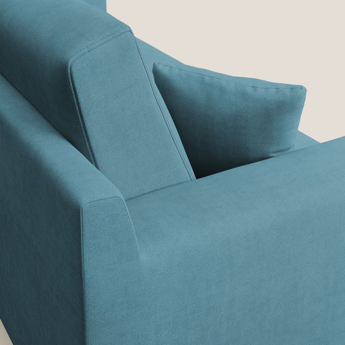 Danish divano moderno in tessuto morbido impermeabile T02 azzurro - divitt.sbs
