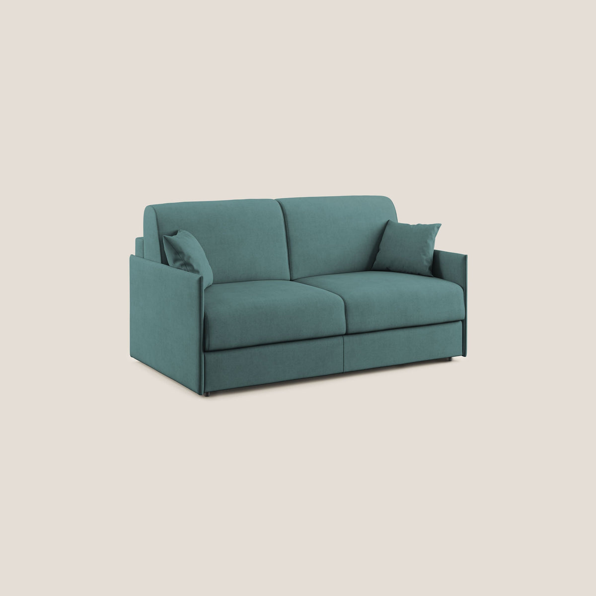 Evans Divano letto in morbido tessuto impermeabile T02 petrolio - divitt.sbs