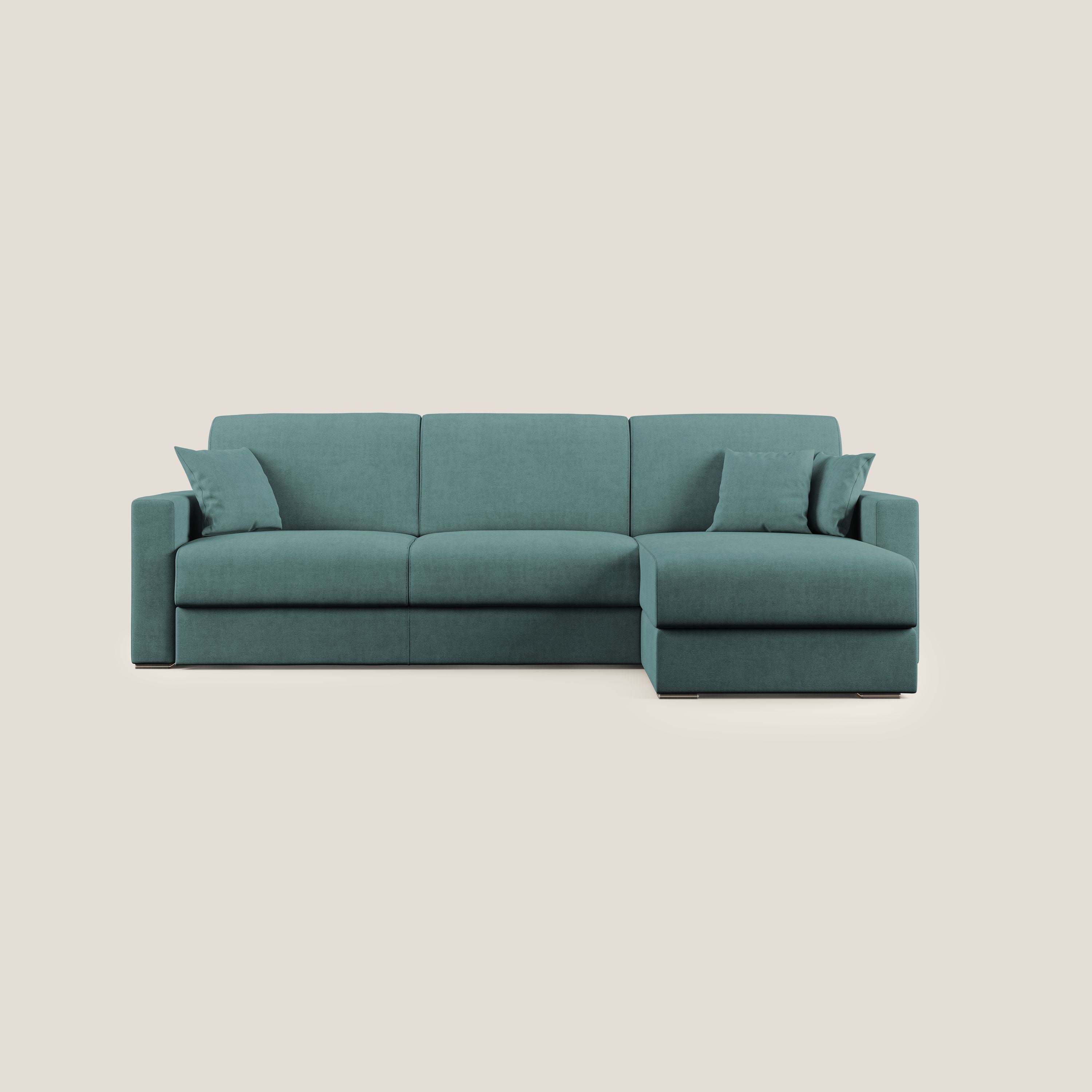 Best Divano letto angolare in tessuto impermeabile T02 petrolio - divitt.sbs
