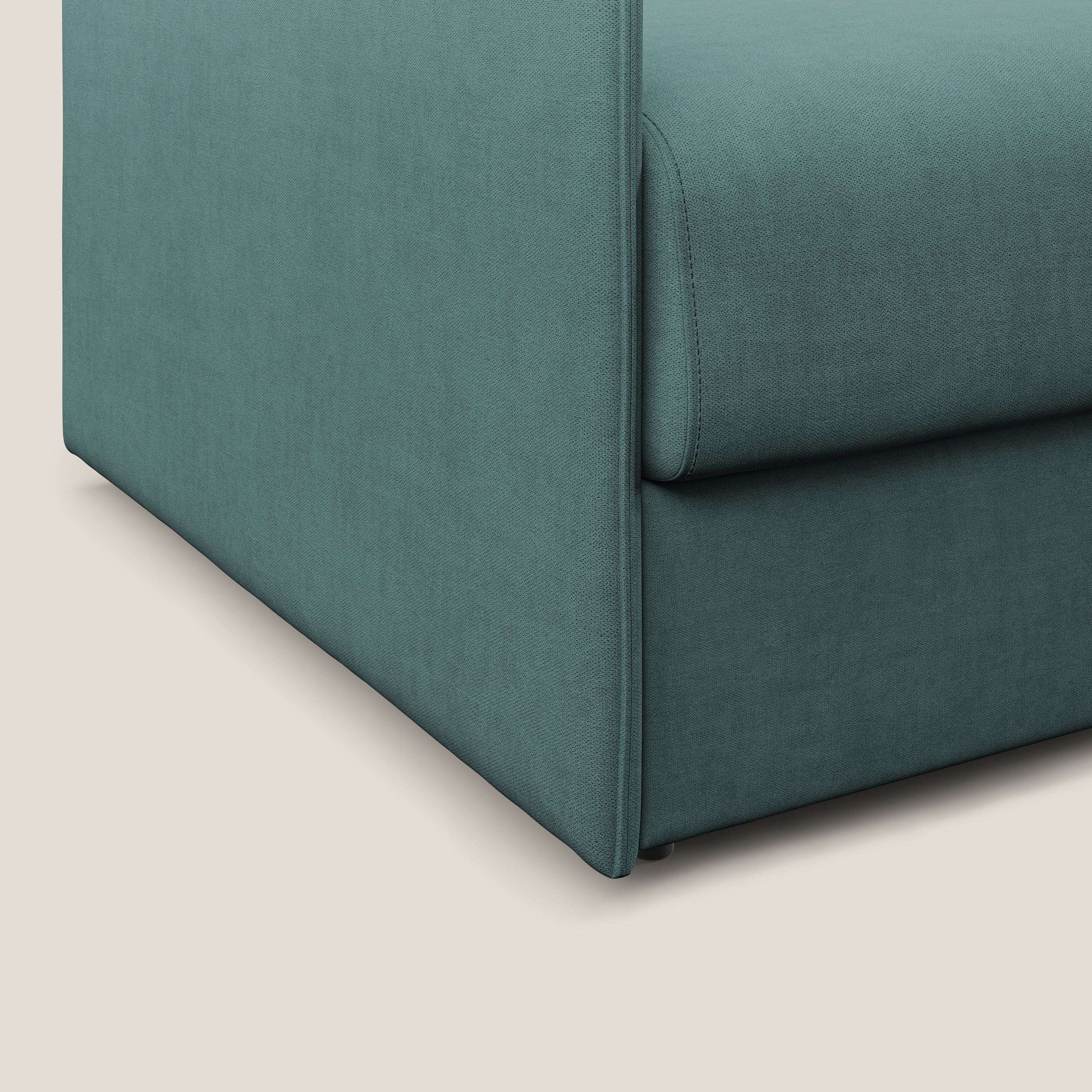 Evans poltrona letto in morbido tessuto impermeabile T02 petrolio - divitt.sbs