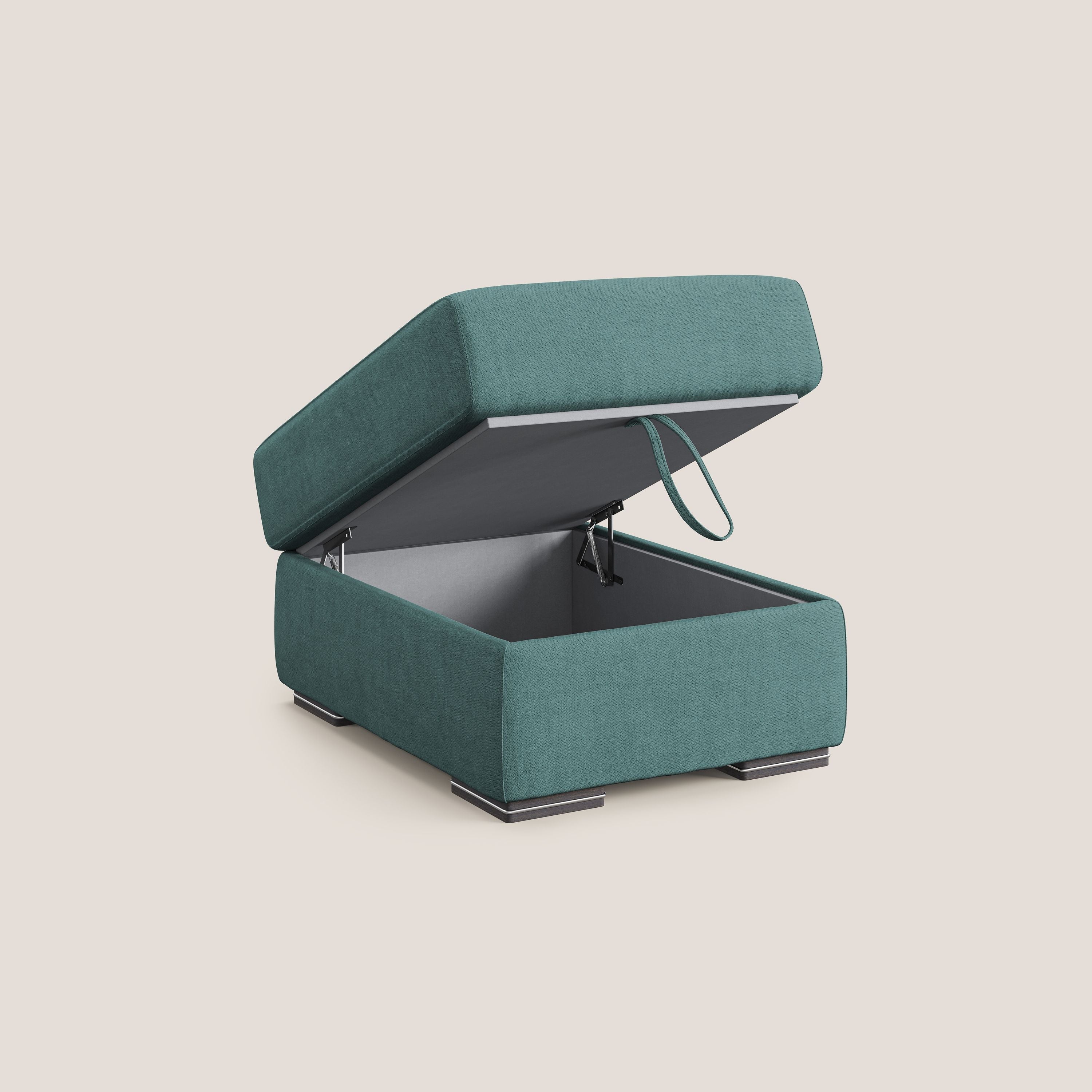 Sun pouf apribile contenitore in tessuto impermeabile T02 petrolio - divitt.sbs