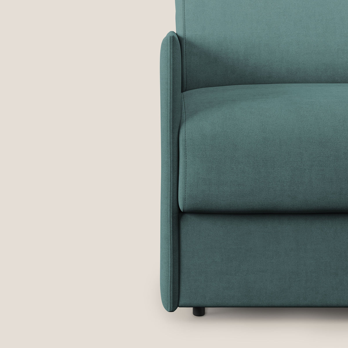 Evans poltrona letto in morbido tessuto impermeabile T02 petrolio - divitt.sbs