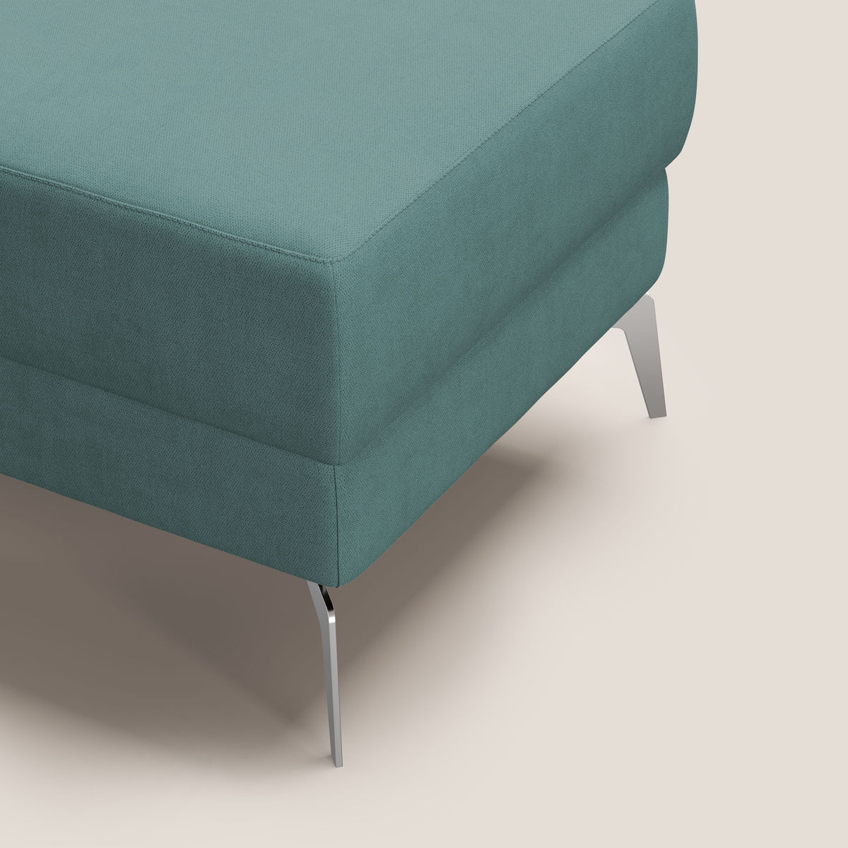 Star Pouf con piedini alti in tessuto impermeabile T02 petrolio - divitt.sbs