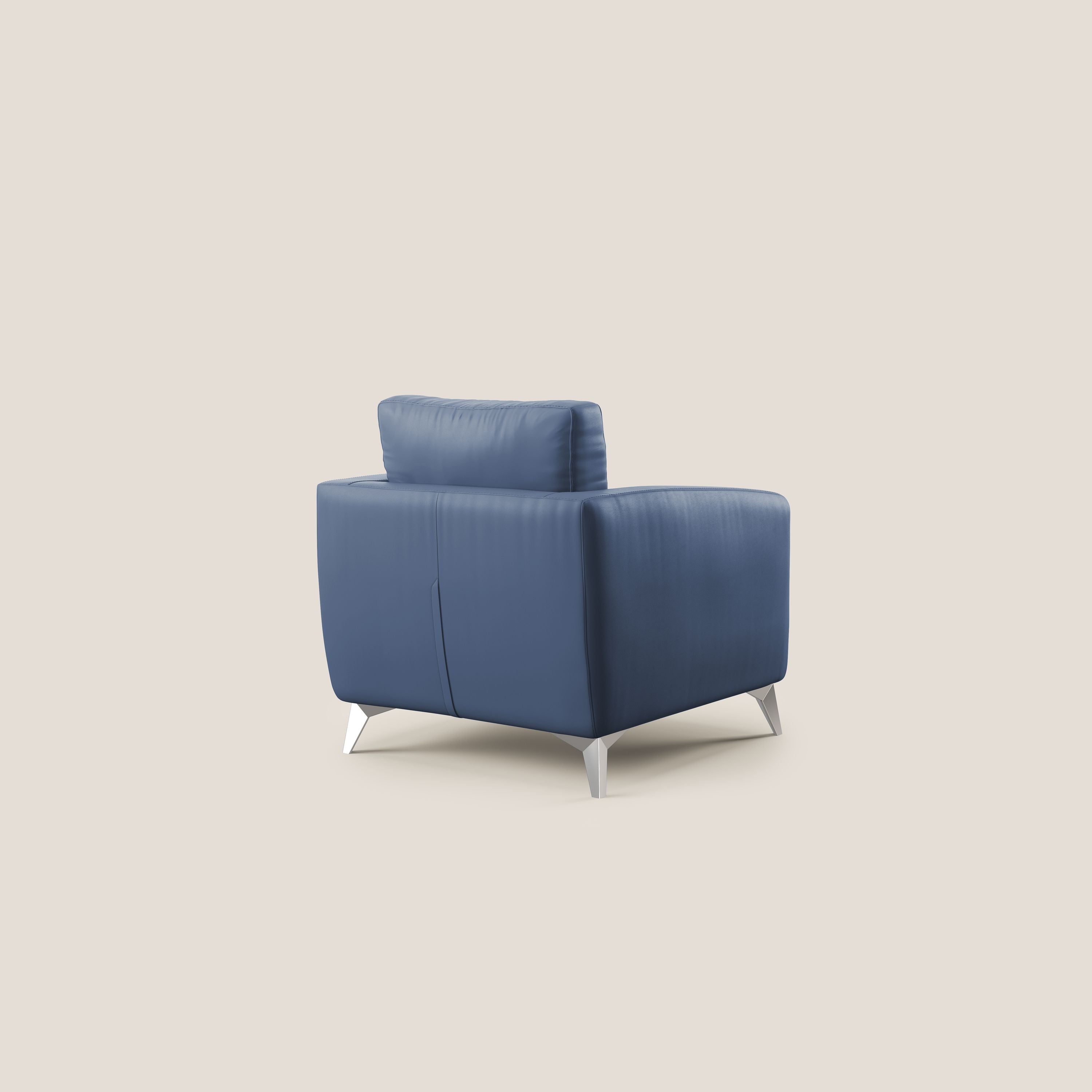 Orione Poltroncina in ecopelle moderna e impermeabile T04 blu - divitt.sbs
