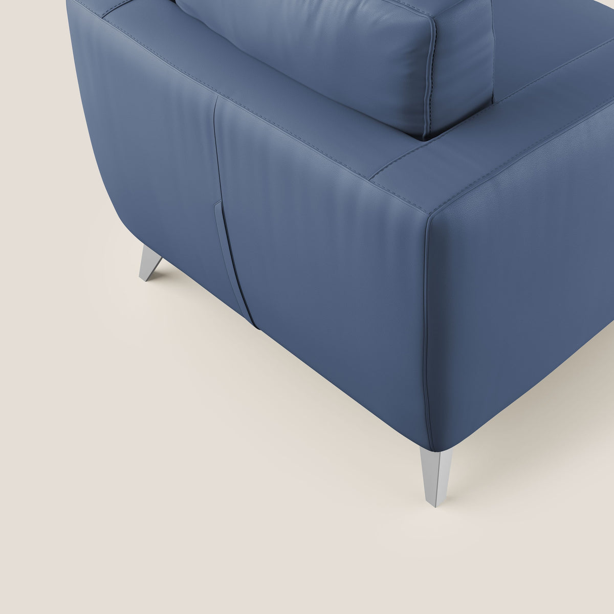 Orione Poltroncina in ecopelle moderna e impermeabile T04 blu - divitt.sbs