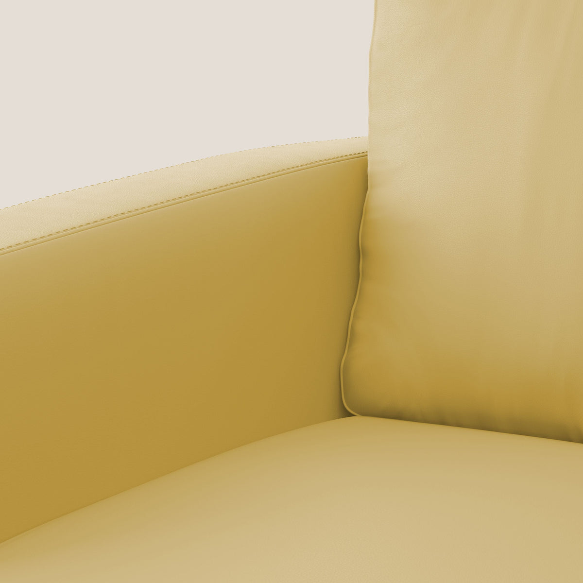 Orione Poltroncina in ecopelle moderna e impermeabile T04 giallo - divitt.sbs