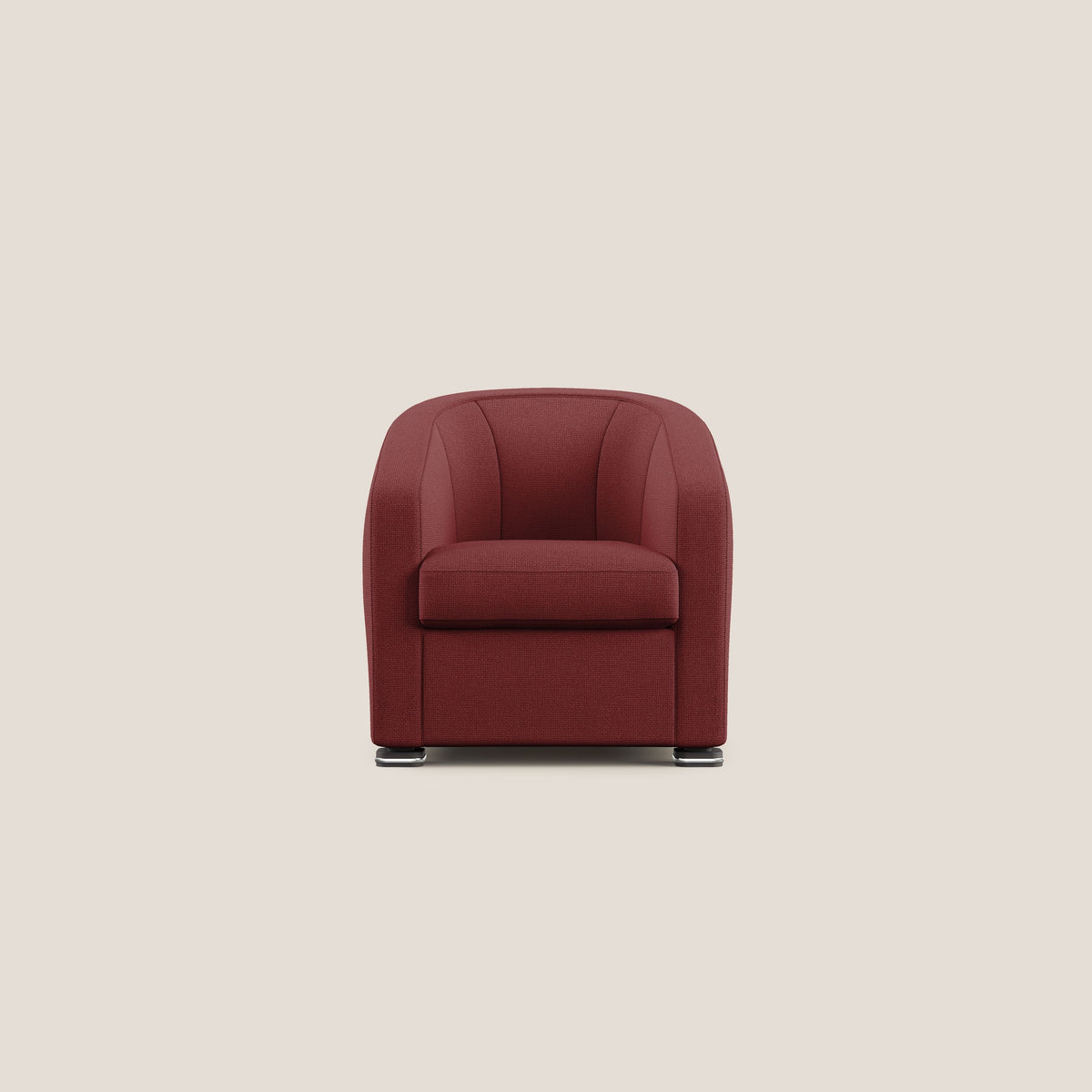 Cloe Poltroncina in tessuto smacchiabile con acqua QuickClean T08 rosso - divitt.sbs