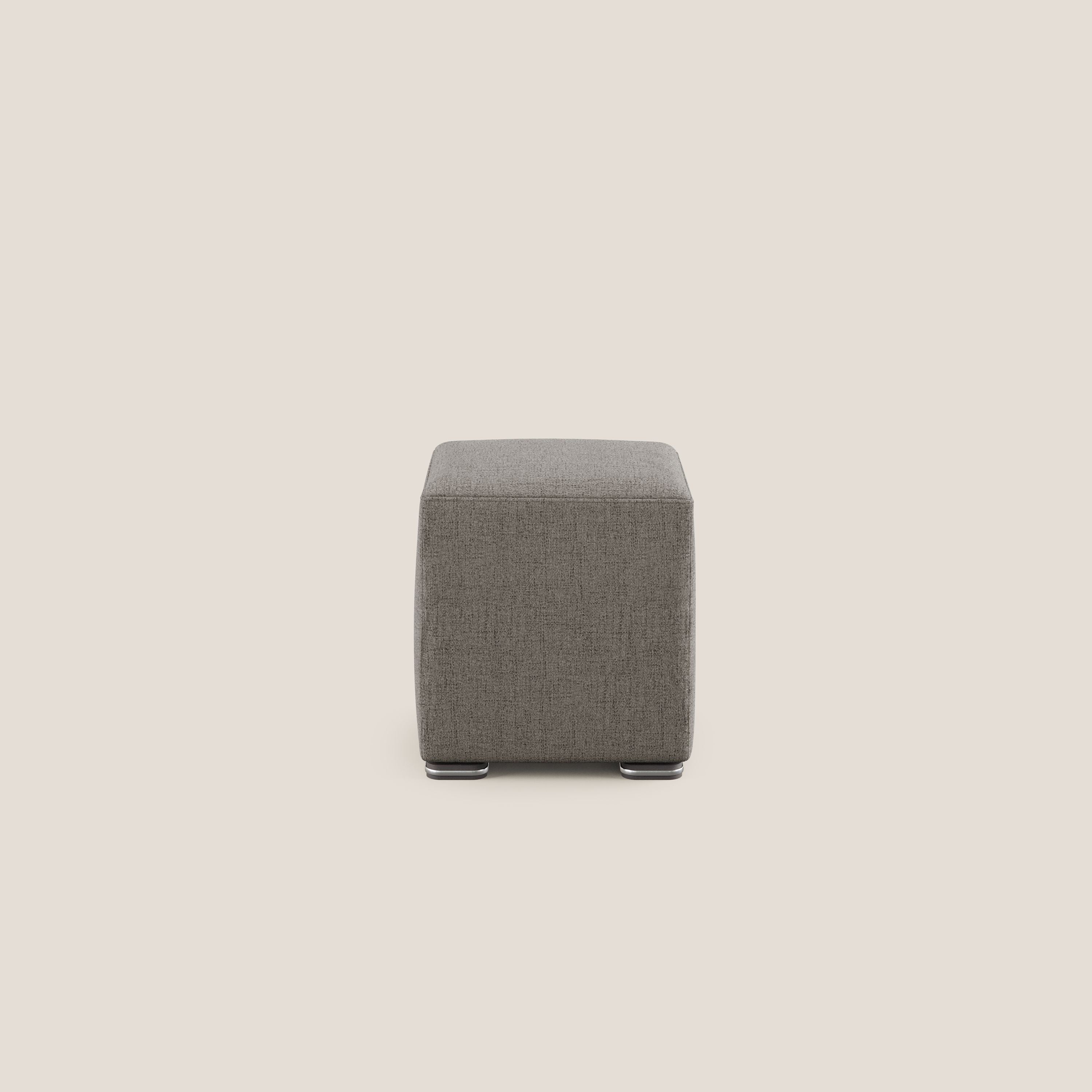 Cube pouf in tessuto morbido impermeabile T03 talpa - divitt.sbs