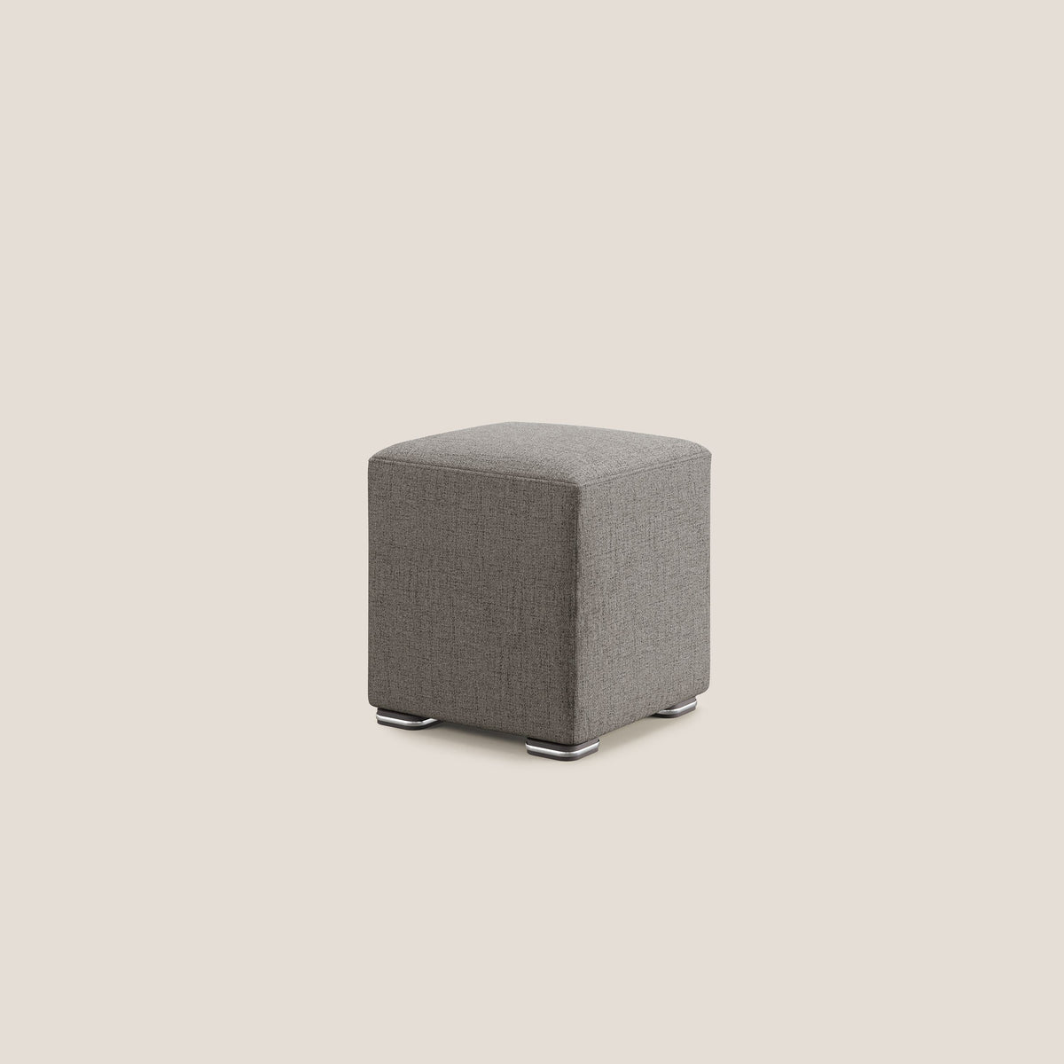 Cube pouf in tessuto morbido impermeabile T03 talpa - divitt.sbs