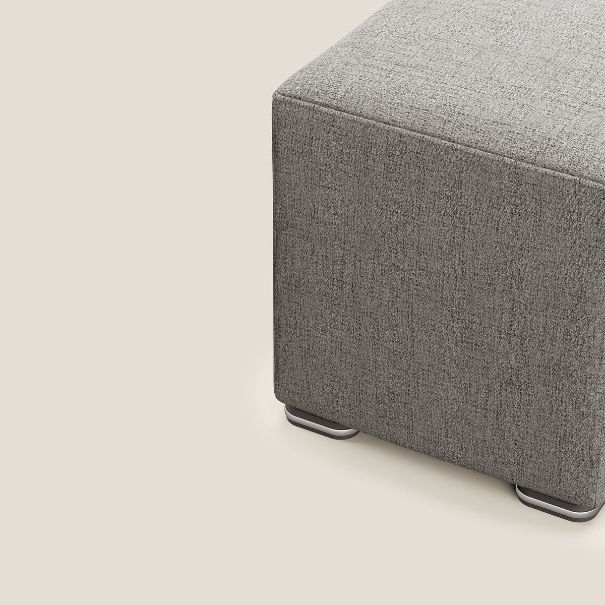 Cube pouf in tessuto morbido impermeabile T03 talpa - divitt.sbs