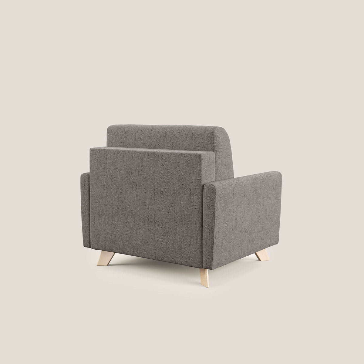 Edgar poltrona letto in tessuto felis impermeabile T03 talpa - divitt.sbs