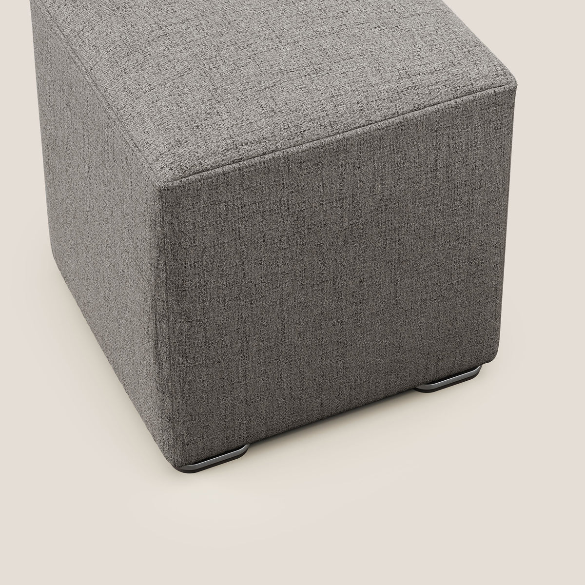 Cube pouf in tessuto morbido impermeabile T03 talpa - divitt.sbs